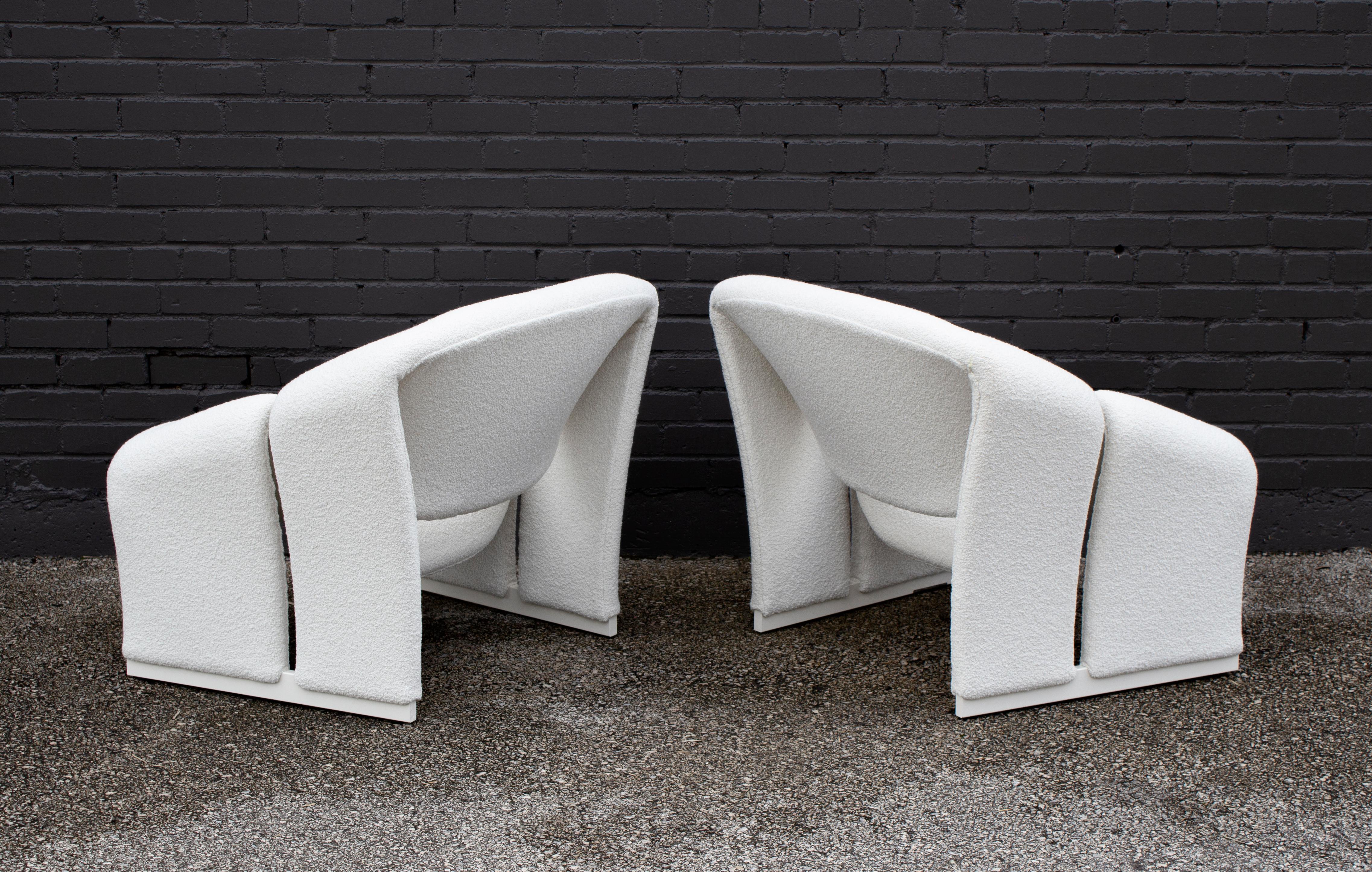 Early Pair of French Model F580 Lounge Chairs by Pierre Paulin for Artifort 2