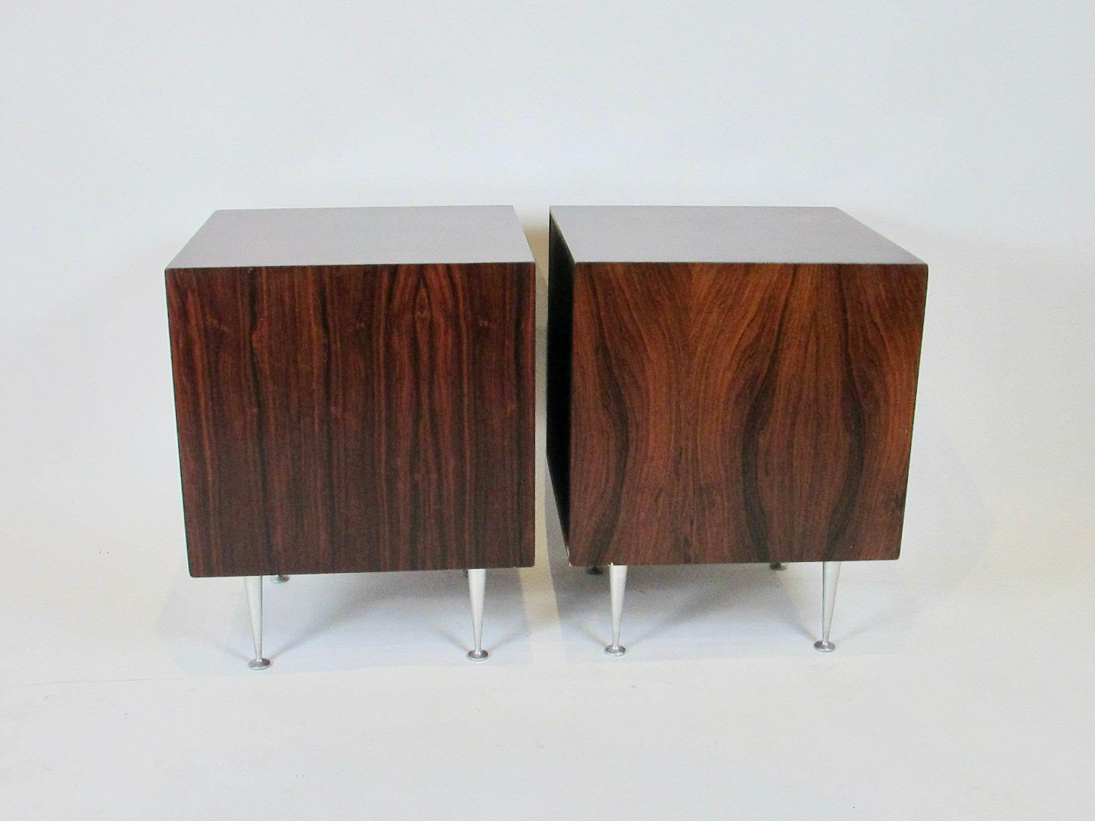 Early Pair of George Nelson Herman Miller Nightstands from the Thin Edge Group 3