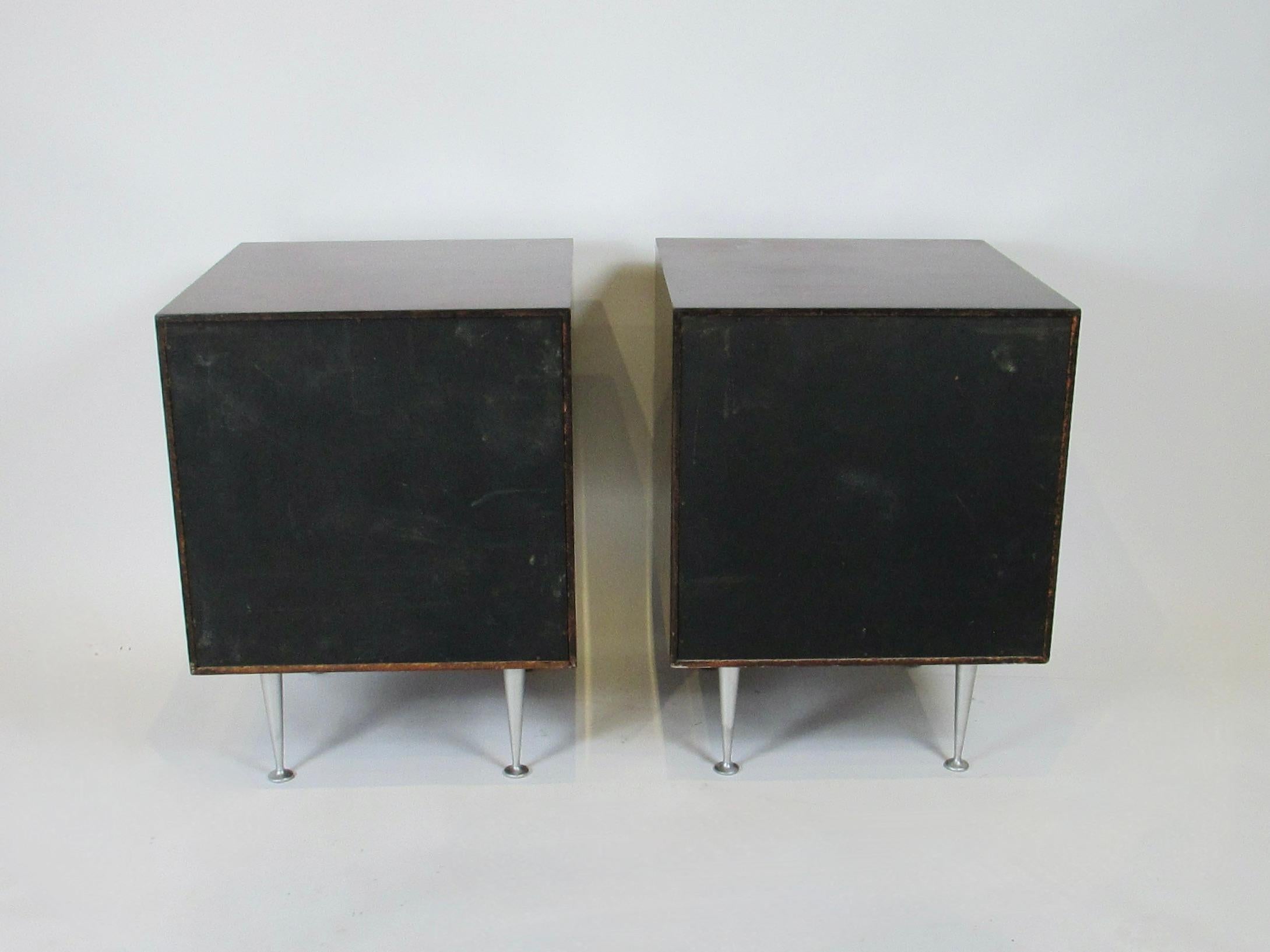 20th Century Early Pair of George Nelson Herman Miller Nightstands from the Thin Edge Group