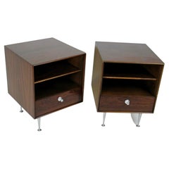 Early Pair of George Nelson Herman Miller Nightstands from the Thin Edge Group