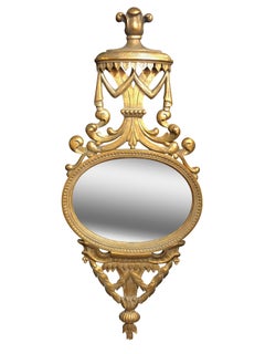 Early Pair of Large English George III Carved Mirrors, circa 1850