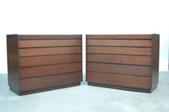 Early Pair of Louver Front Dressers by Edward Wormley
