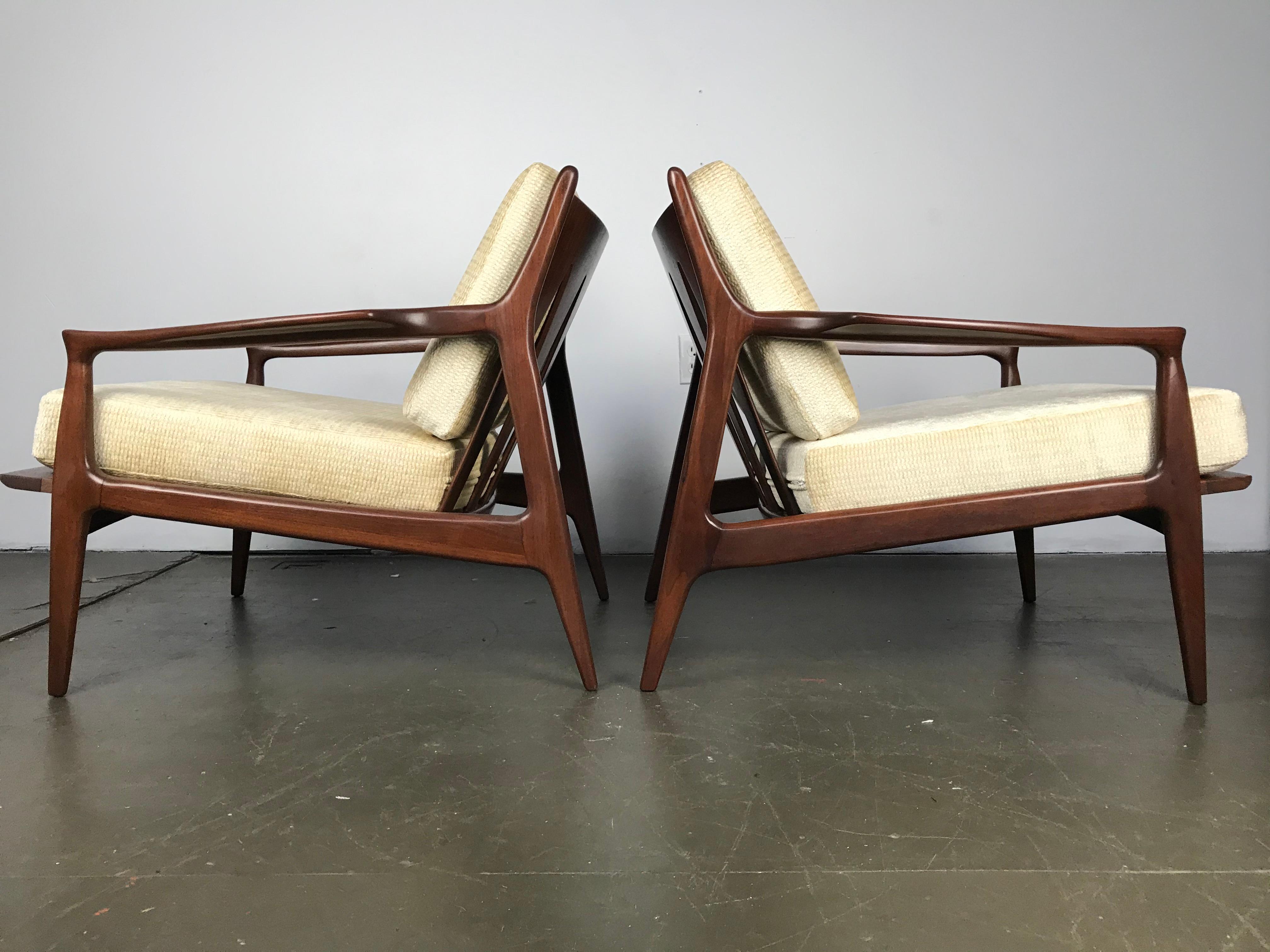 Mid-20th Century Archie Lounge Chairs by Milo Baughman for Thayer Coggin  