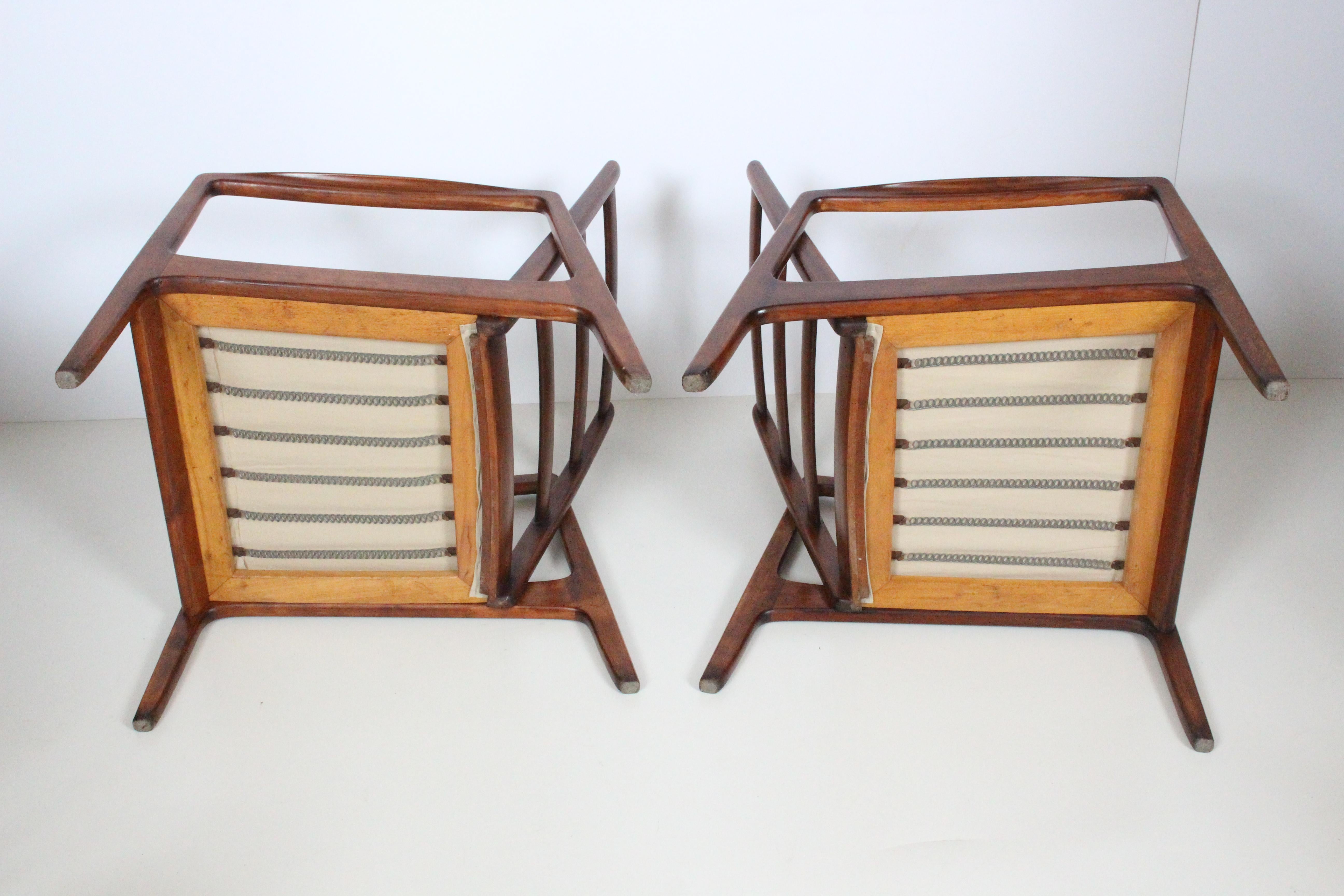 Early Pair of Ole Wanscher Mahogany Lounge Chairs, 1950's 5