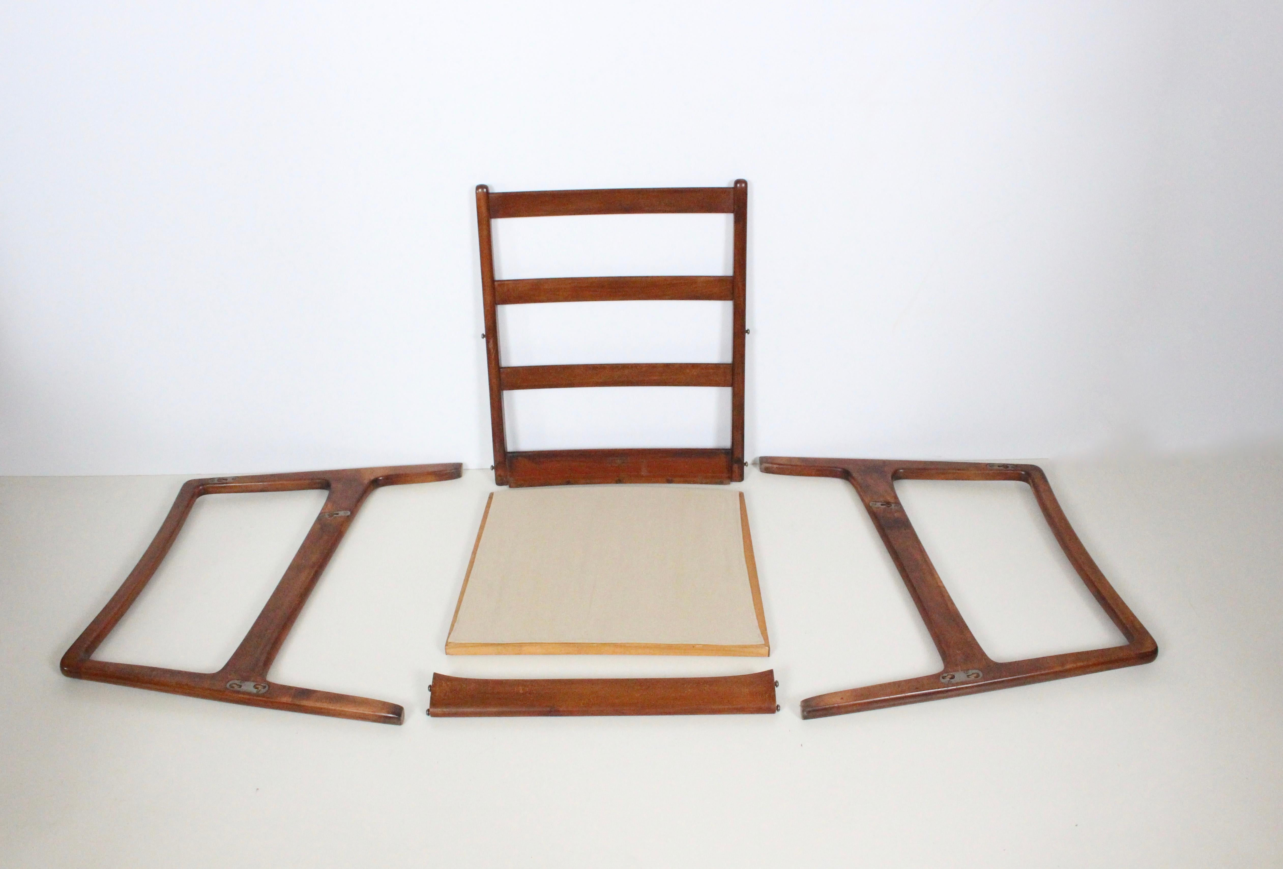 Early Pair of Ole Wanscher Mahogany Lounge Chairs, 1950's 10