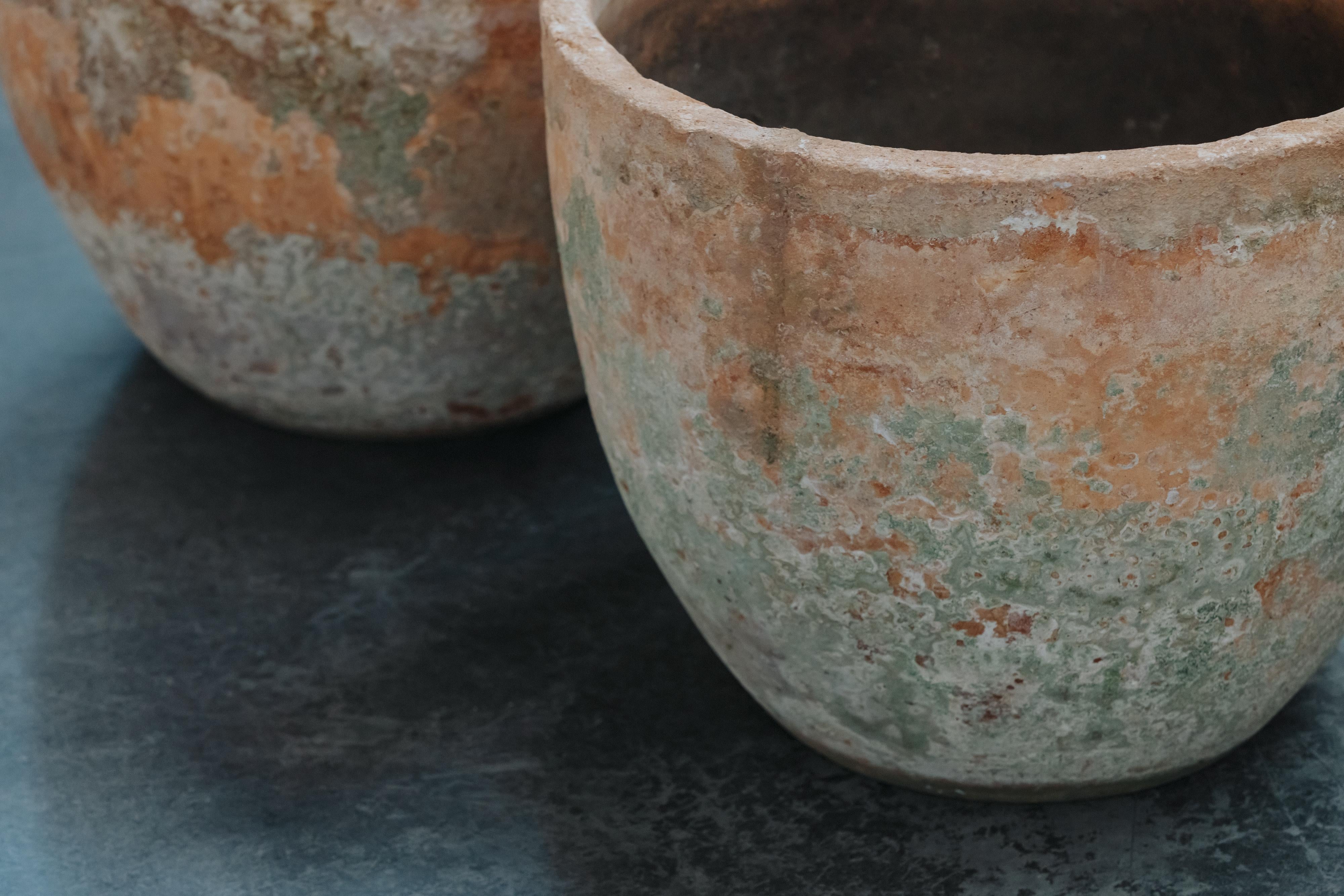 Early Pair Of Terracotta Urns From France, Circa 1920 In Good Condition For Sale In Nashville, TN