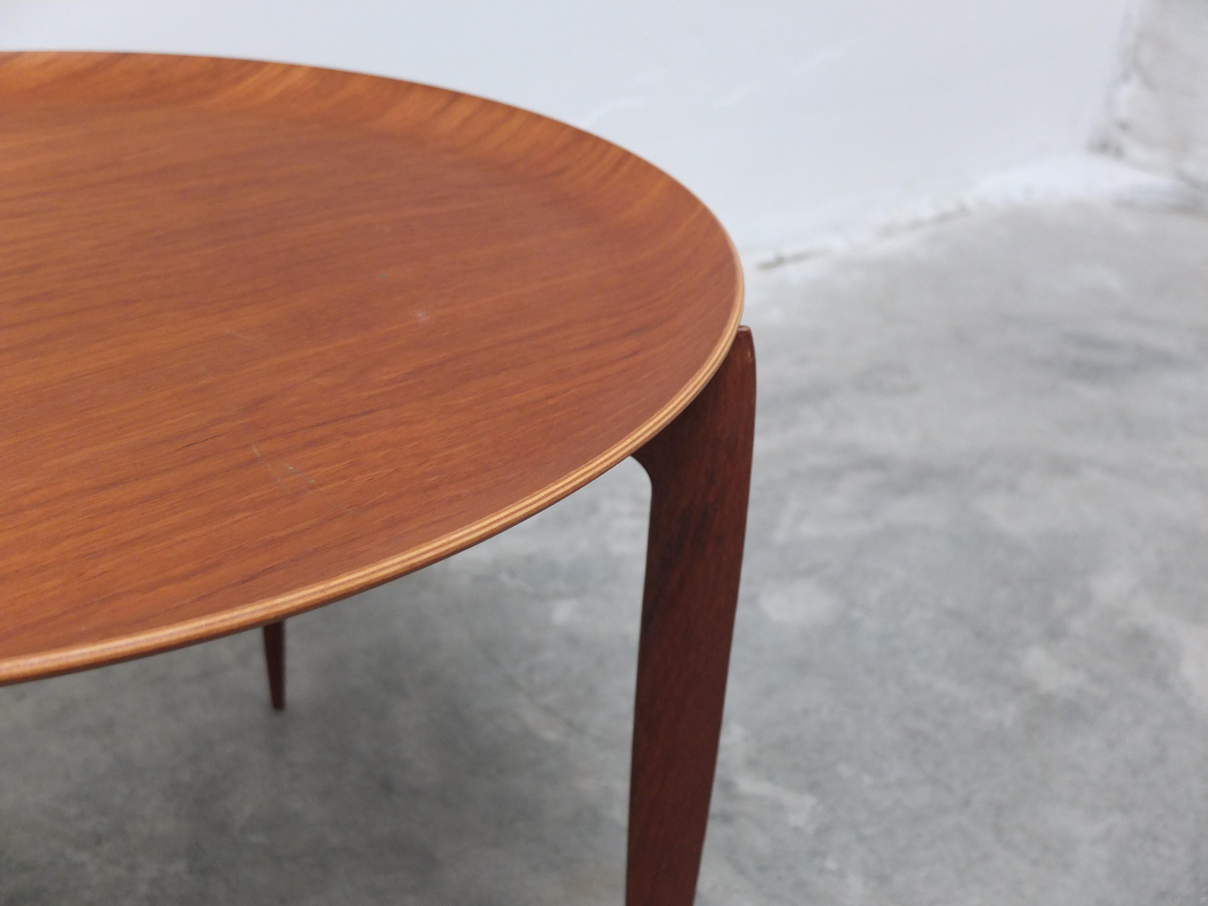 Early Pair of Tray Tables in Teak by Willumsen & Engholm for Fritz Hansen, 1958 For Sale 11