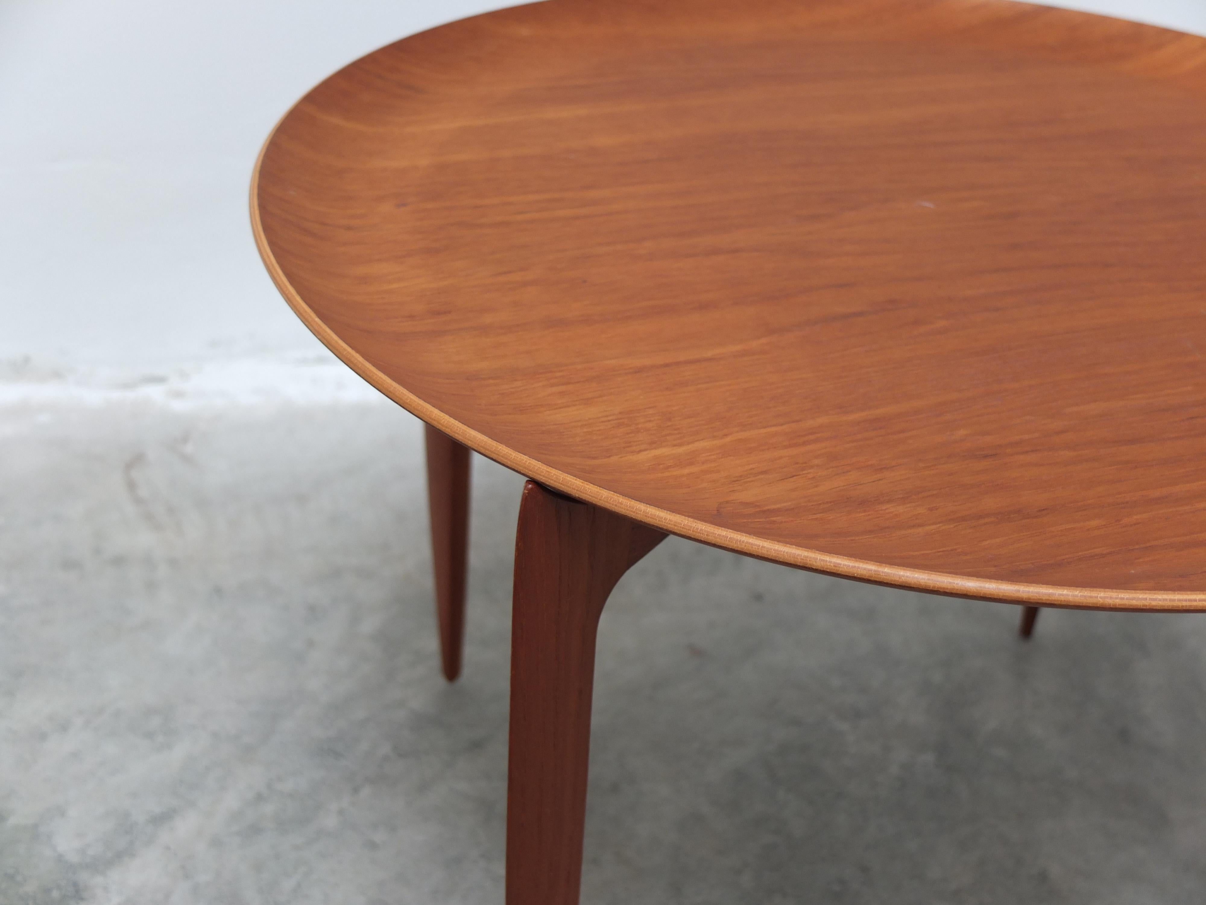 Early Pair of Tray Tables in Teak by Willumsen & Engholm for Fritz Hansen, 1958 For Sale 12