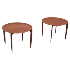 Vintage Early Pair of Tray Tables in Teak by Willumsen & Engholm for Fritz Hansen, 1958