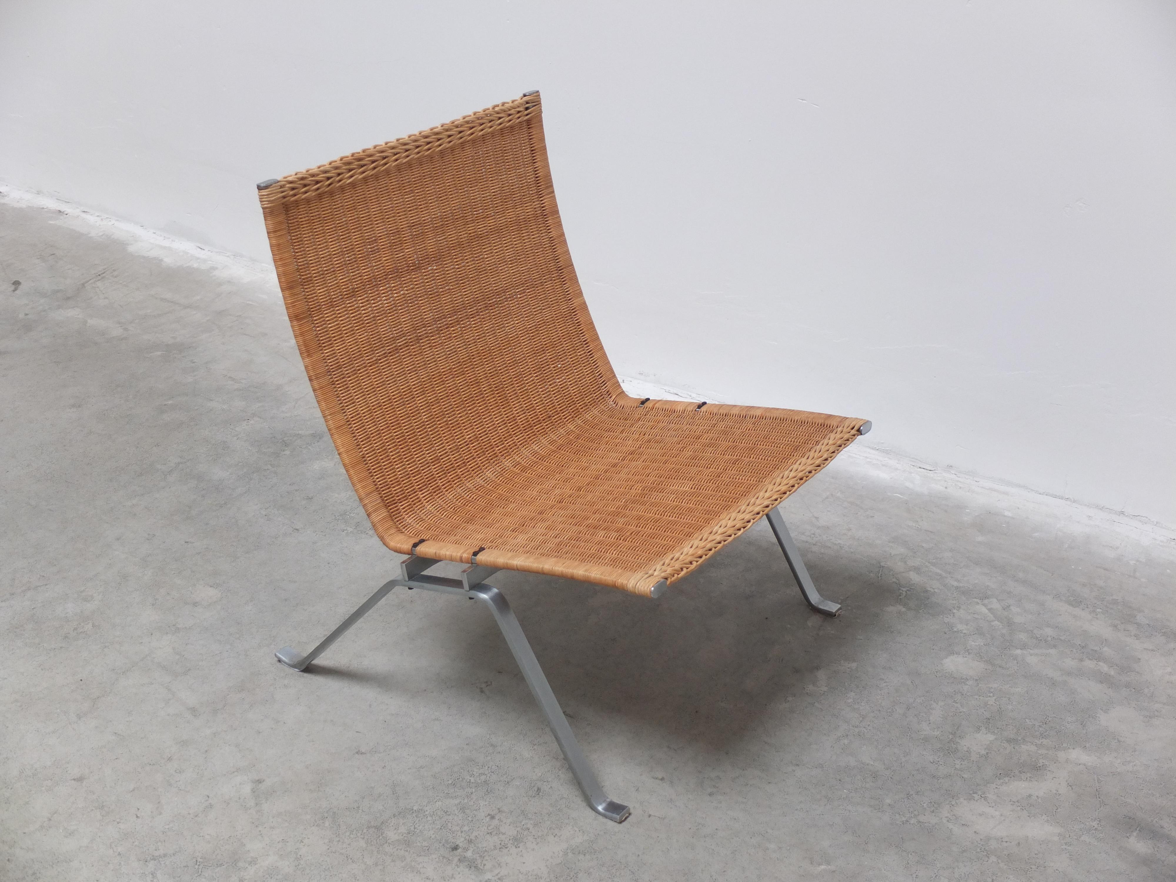 Early Pair of Wicker 'PK22' Easy Chairs by Poul Kjaerholm for Fritz Hansen, 1986 9