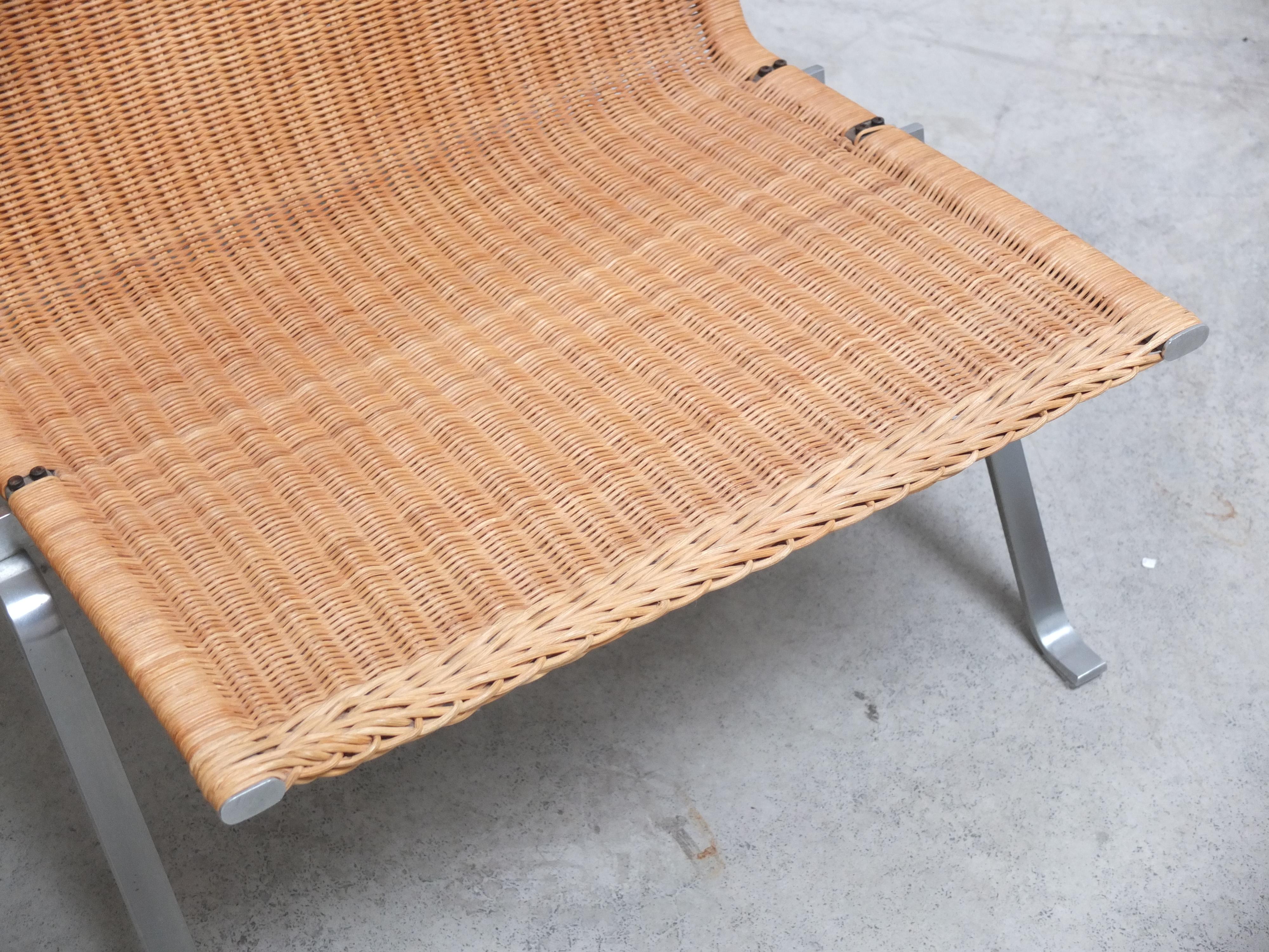 Early Pair of Wicker 'PK22' Easy Chairs by Poul Kjaerholm for Fritz Hansen, 1986 1