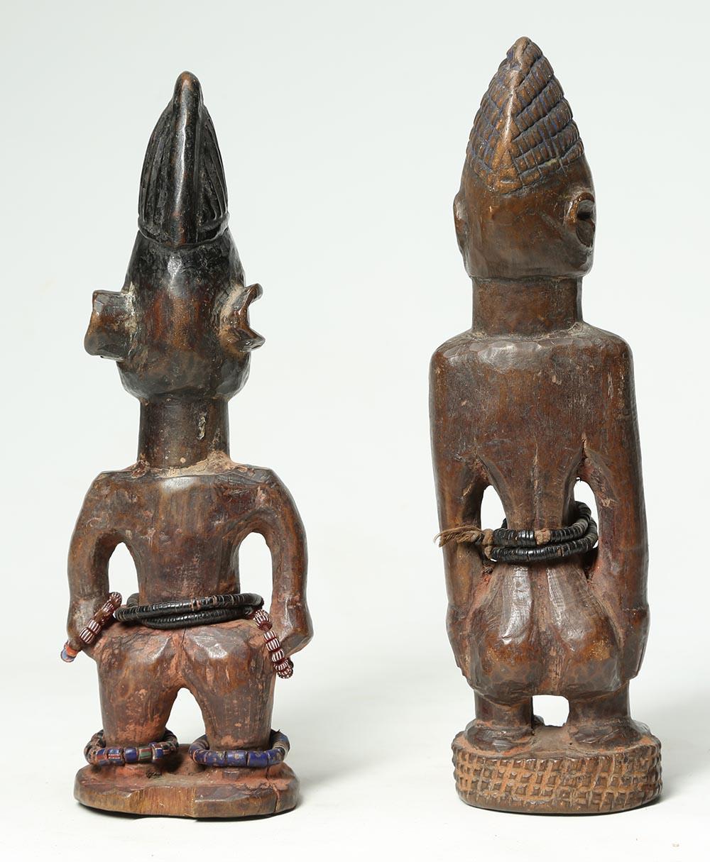 Wood Early Pair of Yoruba Tribal Ibeji 