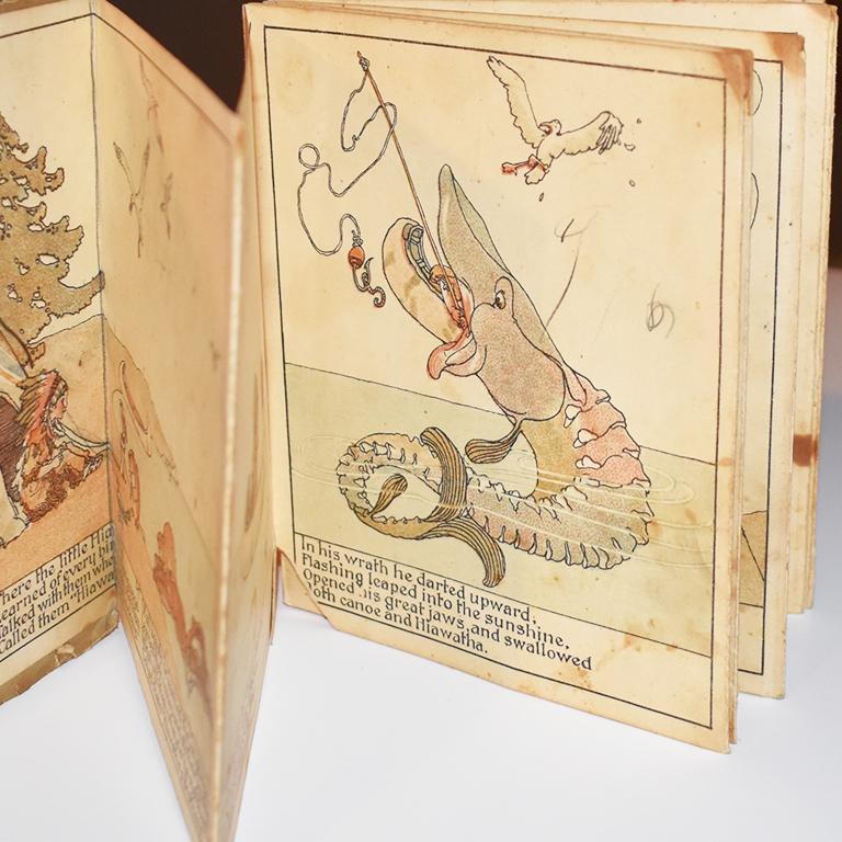 Early Panorama Children’s Book Hiawatha Illustrated by Willy Pogany London 1914 In Good Condition For Sale In Oklahoma City, OK
