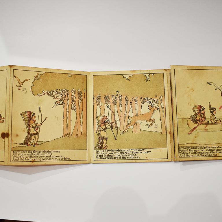 Early 20th Century Early Panorama Children’s Book Hiawatha Illustrated by Willy Pogany London 1914 For Sale