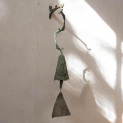 Early Paolo Soleri Hanging Bronze Bell 1950s Wall Mounted