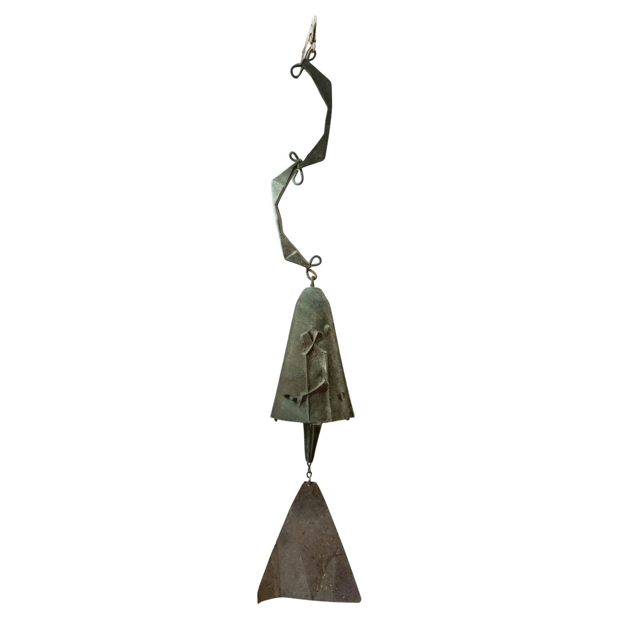 Early Paolo Soleri Hanging Bronze Bell 1950s Wall Mounted For Sale