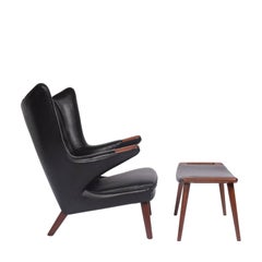 Early Papa Bear Chair and Ottoman by Hans Wegner for A P Møbler