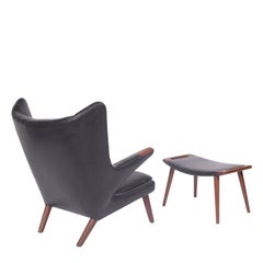 bear chair ottoman Early Papa Bear Chair and Ottoman by Hans Wegner for A P Møbler