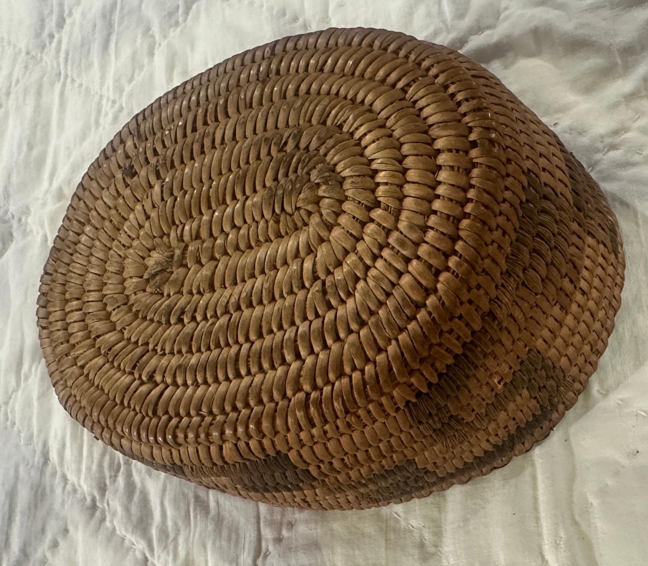 Hand-Woven Early Papago Indian Basket For Sale