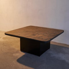 Early Paul Kingma Coffee Table in Sober Rust Colored Stone