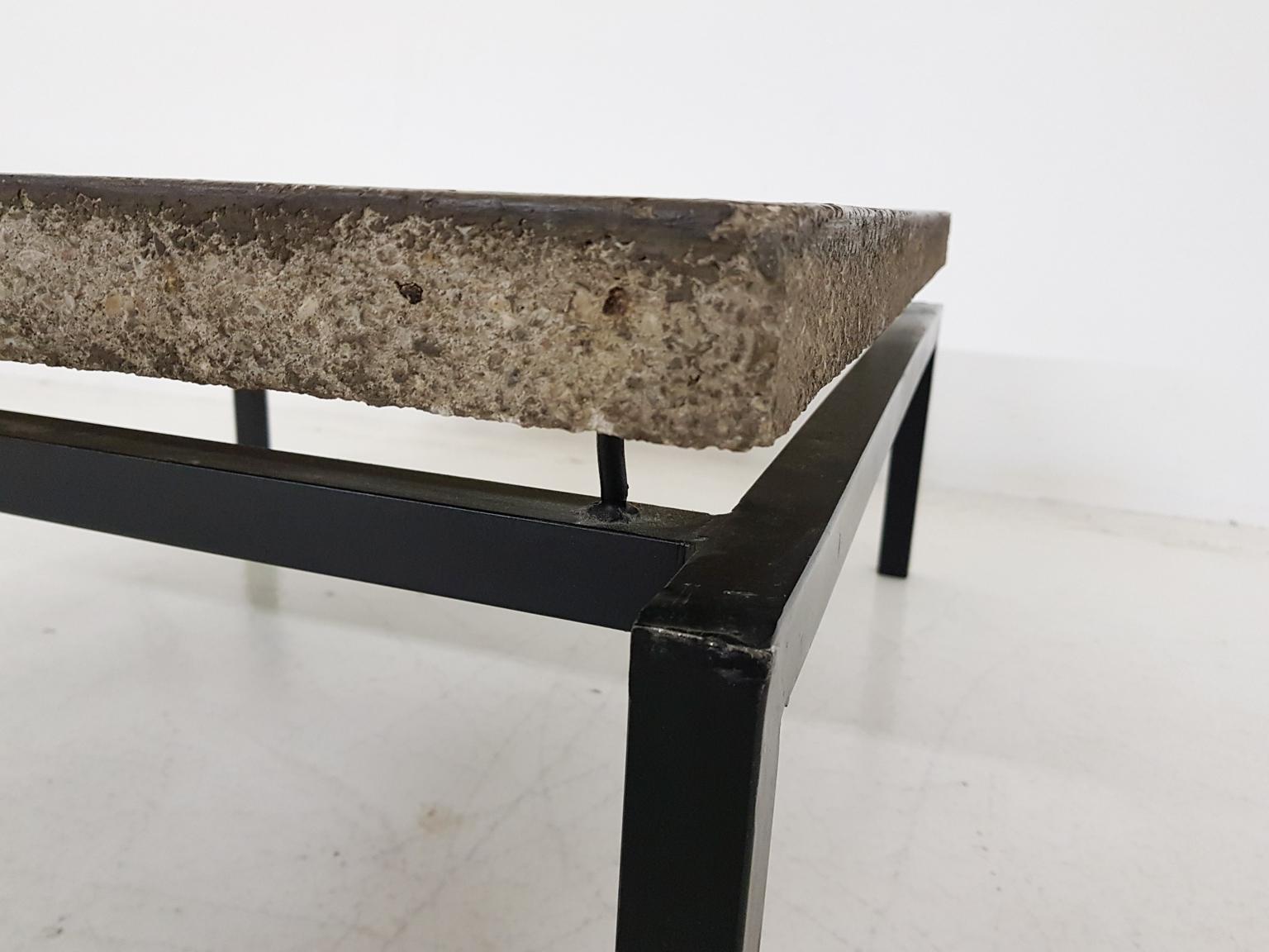 Table basse en mosaïque de pierre de Paul Kingma, design et art néerlandais, 1963 en vente 4