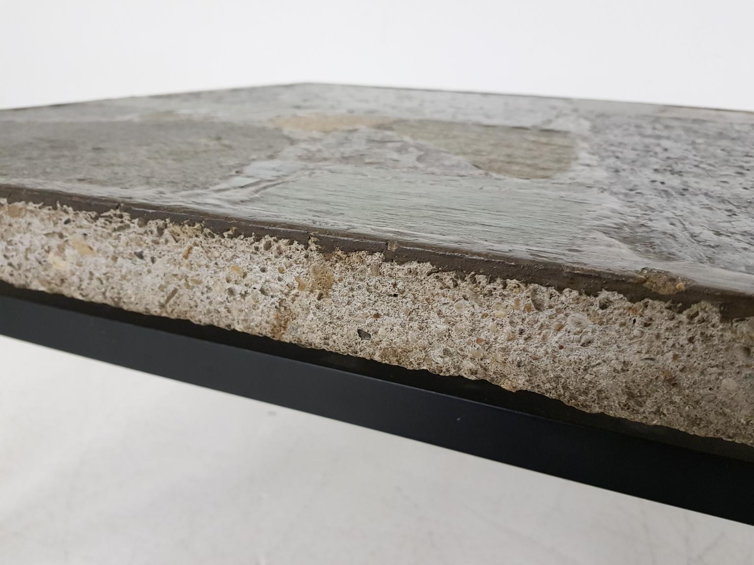 Table basse en mosaïque de pierre de Paul Kingma, design et art néerlandais, 1963 en vente 6