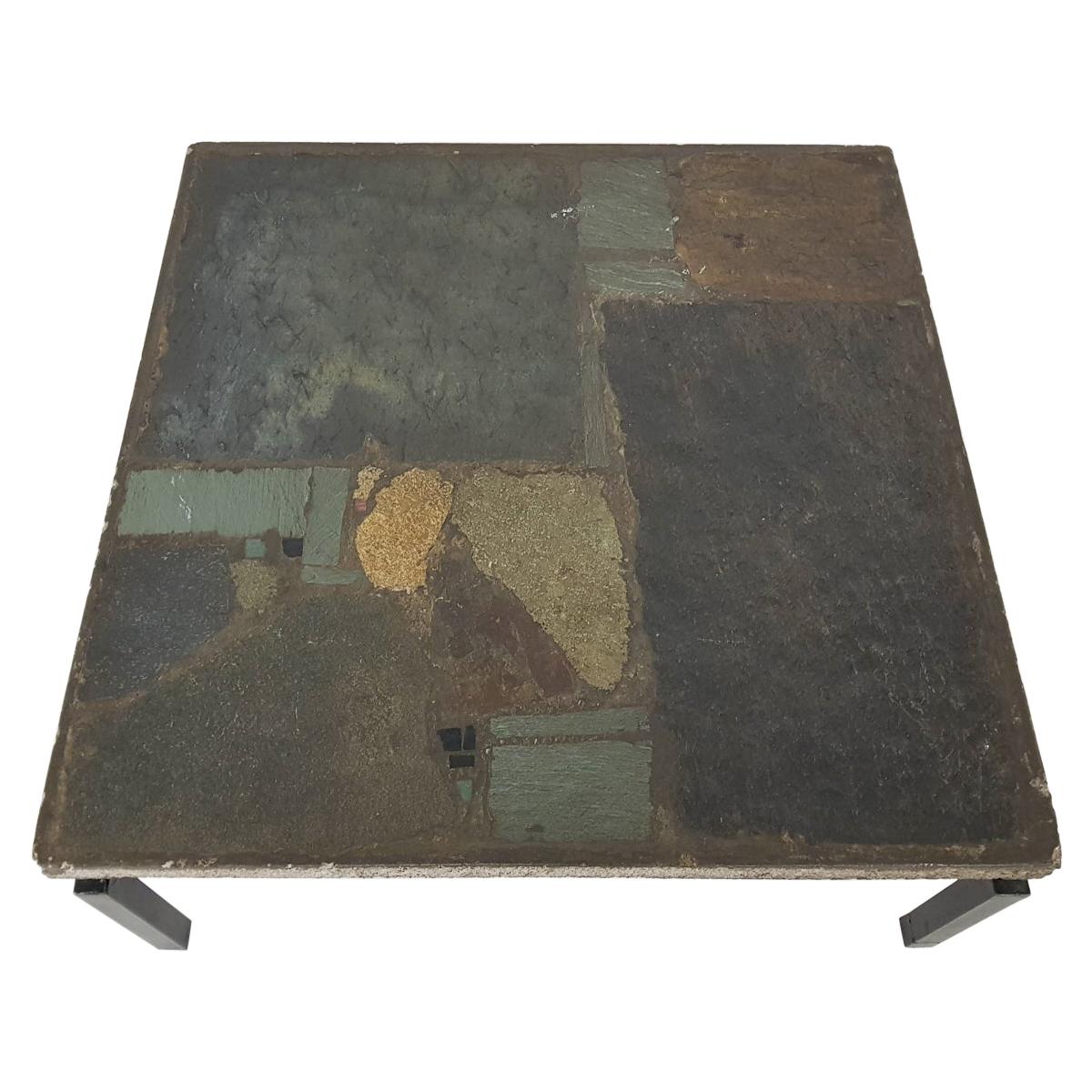 Early Paul Kingma Stone Mosaic Coffee Table, Dutch Design and Art, 1963