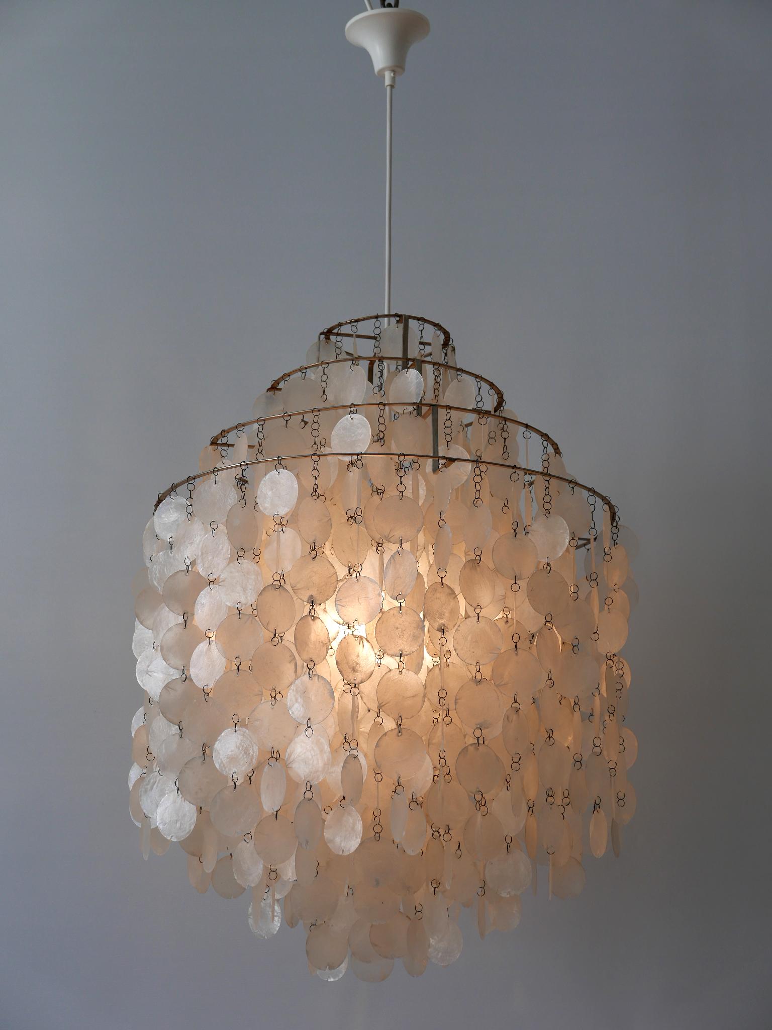 Early Pendant Lamp or Chandelier FUN 0DM by Verner Panton for Lüber CH 1960s For Sale 3