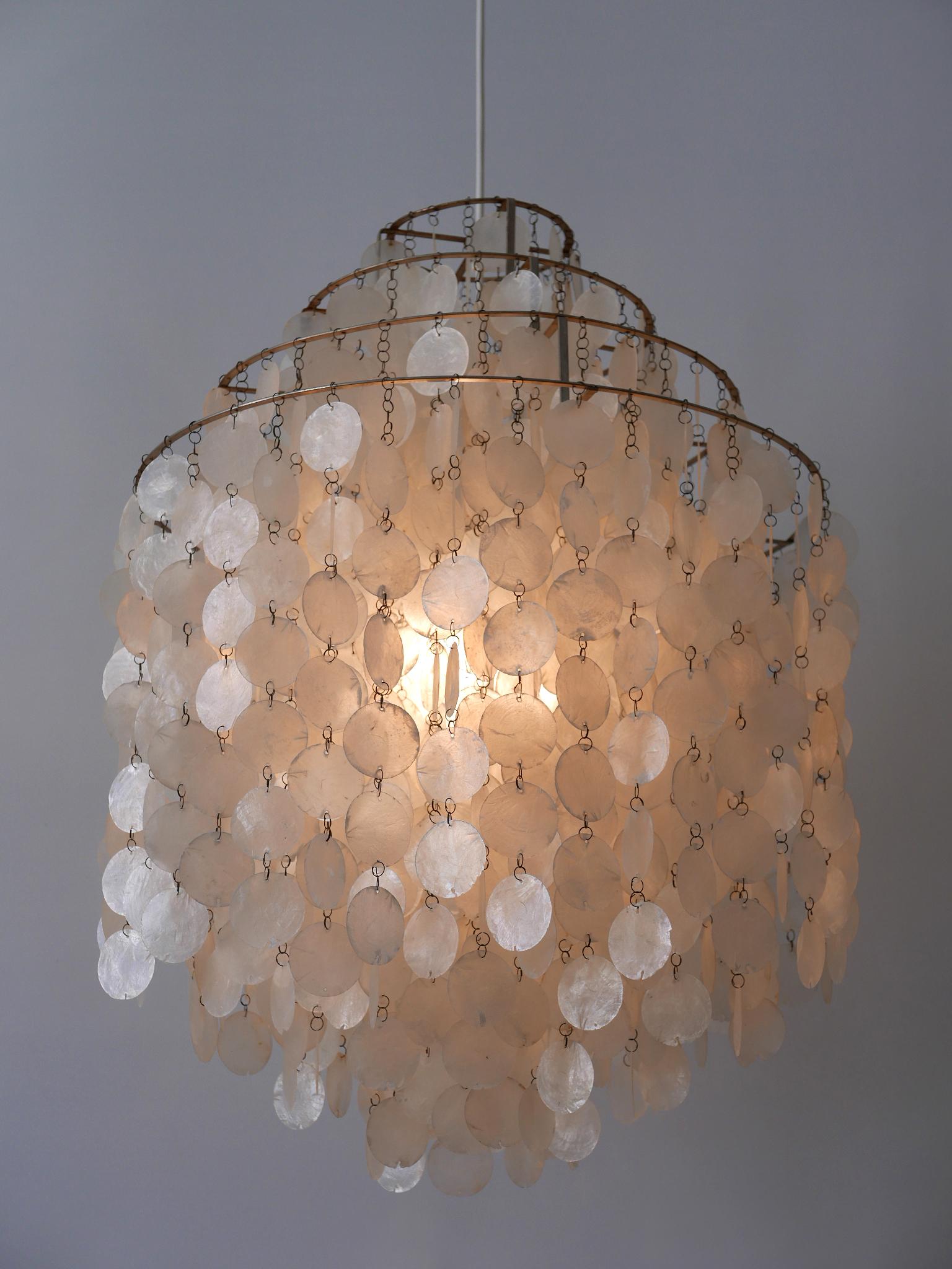 Early Pendant Lamp or Chandelier FUN 0DM by Verner Panton for Lüber CH 1960s For Sale 5