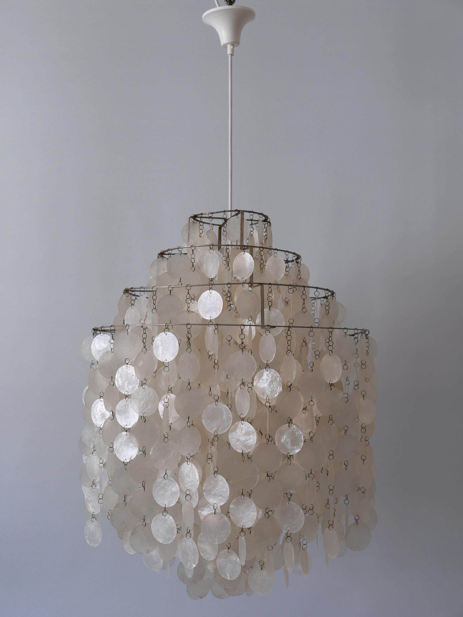Mid-20th Century Early Pendant Lamp or Chandelier FUN 0DM by Verner Panton for Lüber CH 1960s