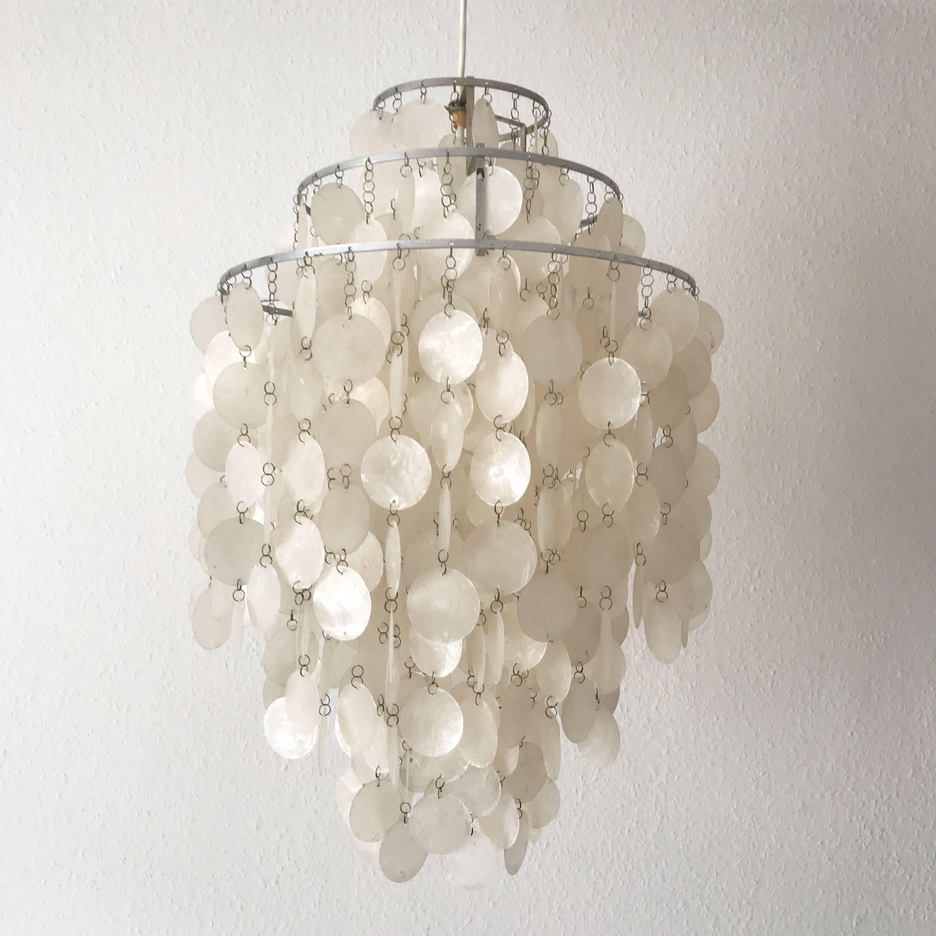 Early Pendant Lamp or Chandelier FUN 1DM by Verner Panton for Lüber, CH, 1960s In Excellent Condition In Munich, DE
