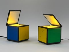 Lampade da tavolo Pentacolore Cuboluce di Mario Melocchi and Franco Bettonica 1972