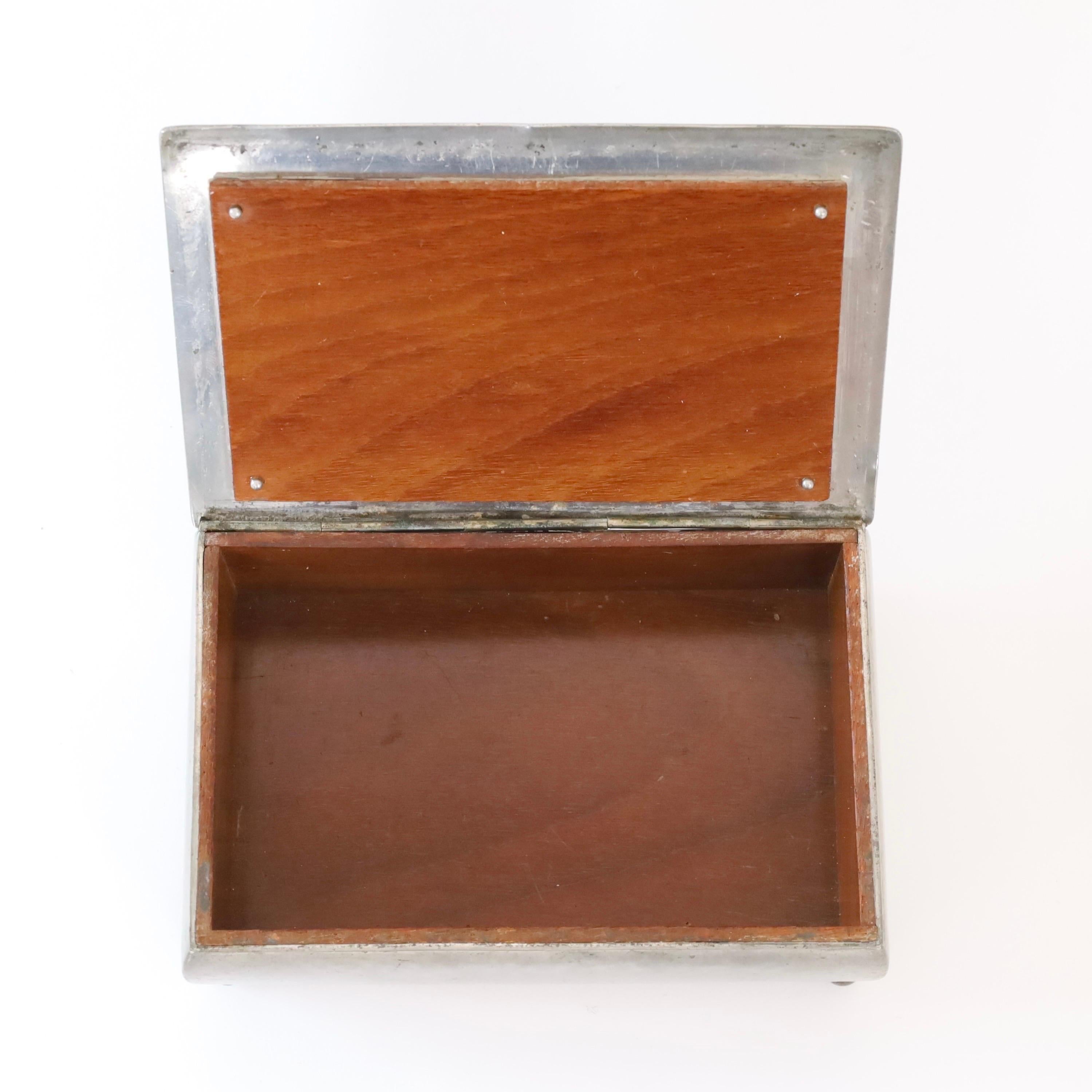 Early Pewter box by Just Andersen, 1920s, Denmark For Sale 5