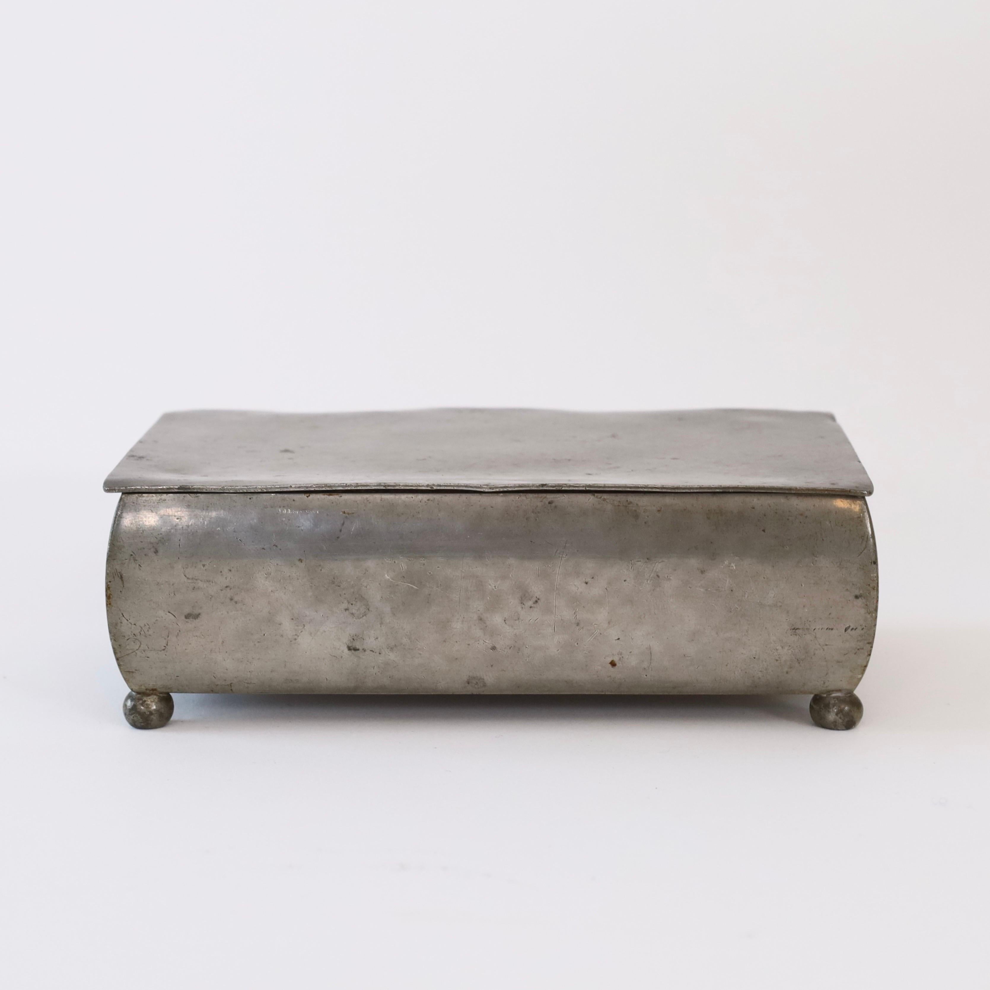 Early Pewter box by Just Andersen, 1920s, Denmark For Sale 2