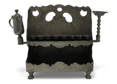 Early Pewter Hanukkah Lamp, Germany, 1732