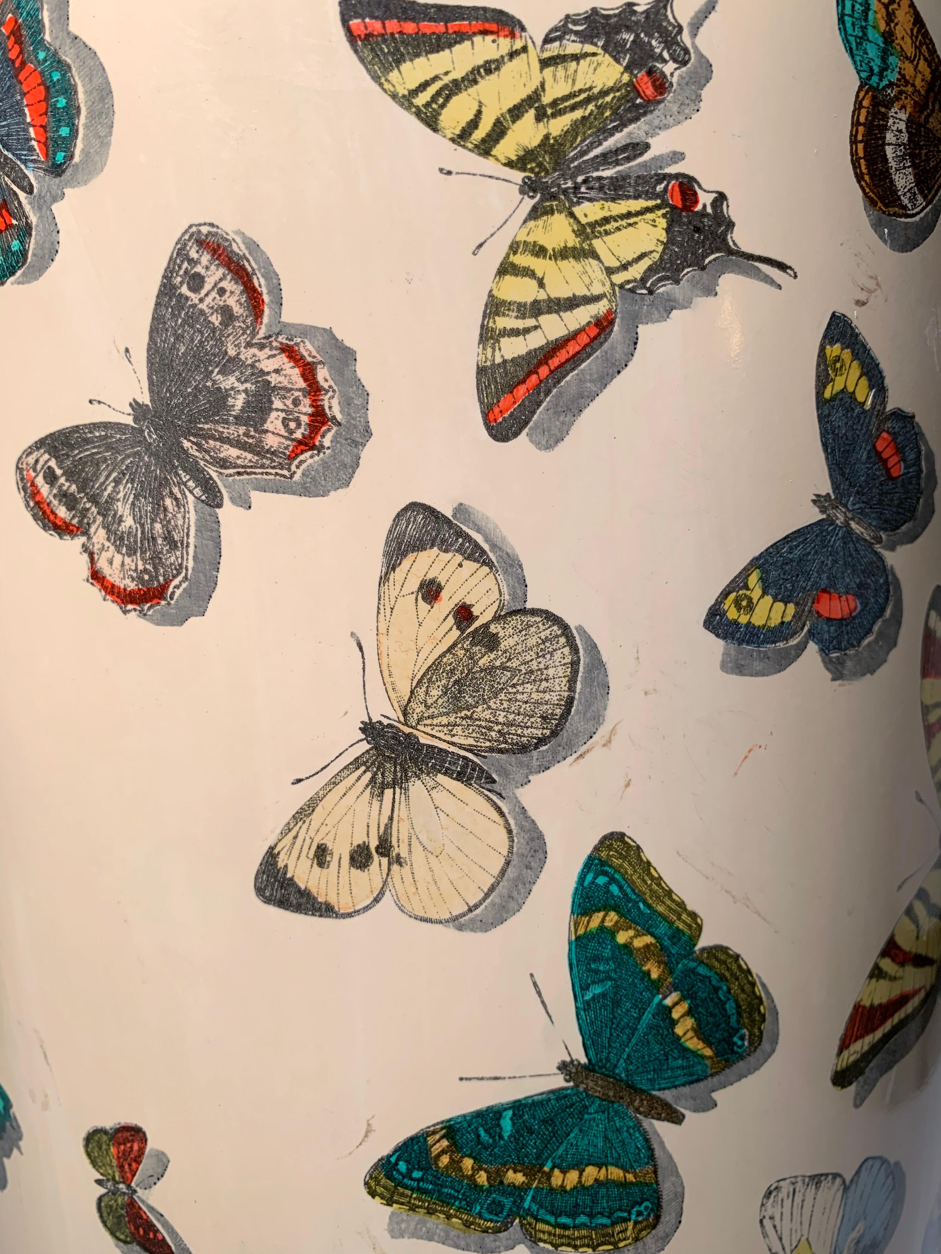 Früher Piero Fornasetti Schmetterlinge Farfalle Schirmständer (Metall) im Angebot
