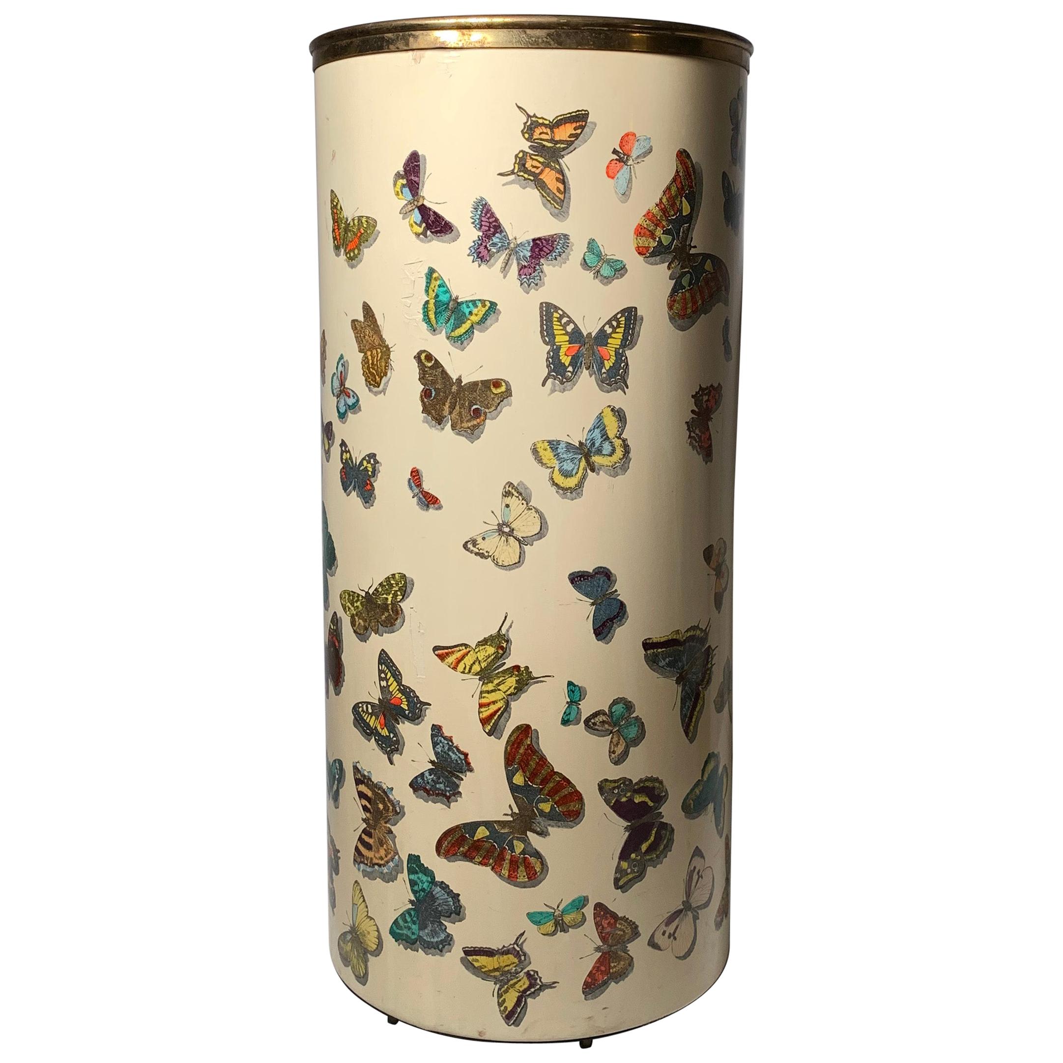 Early Piero Fornasetti Butterflies Farfalle Umbrella Stand