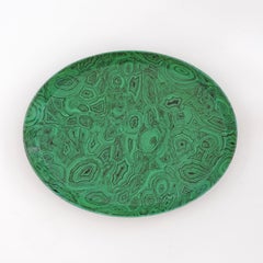Early Piero Fornasetti Malachite Oval Tray, Italy 1950s