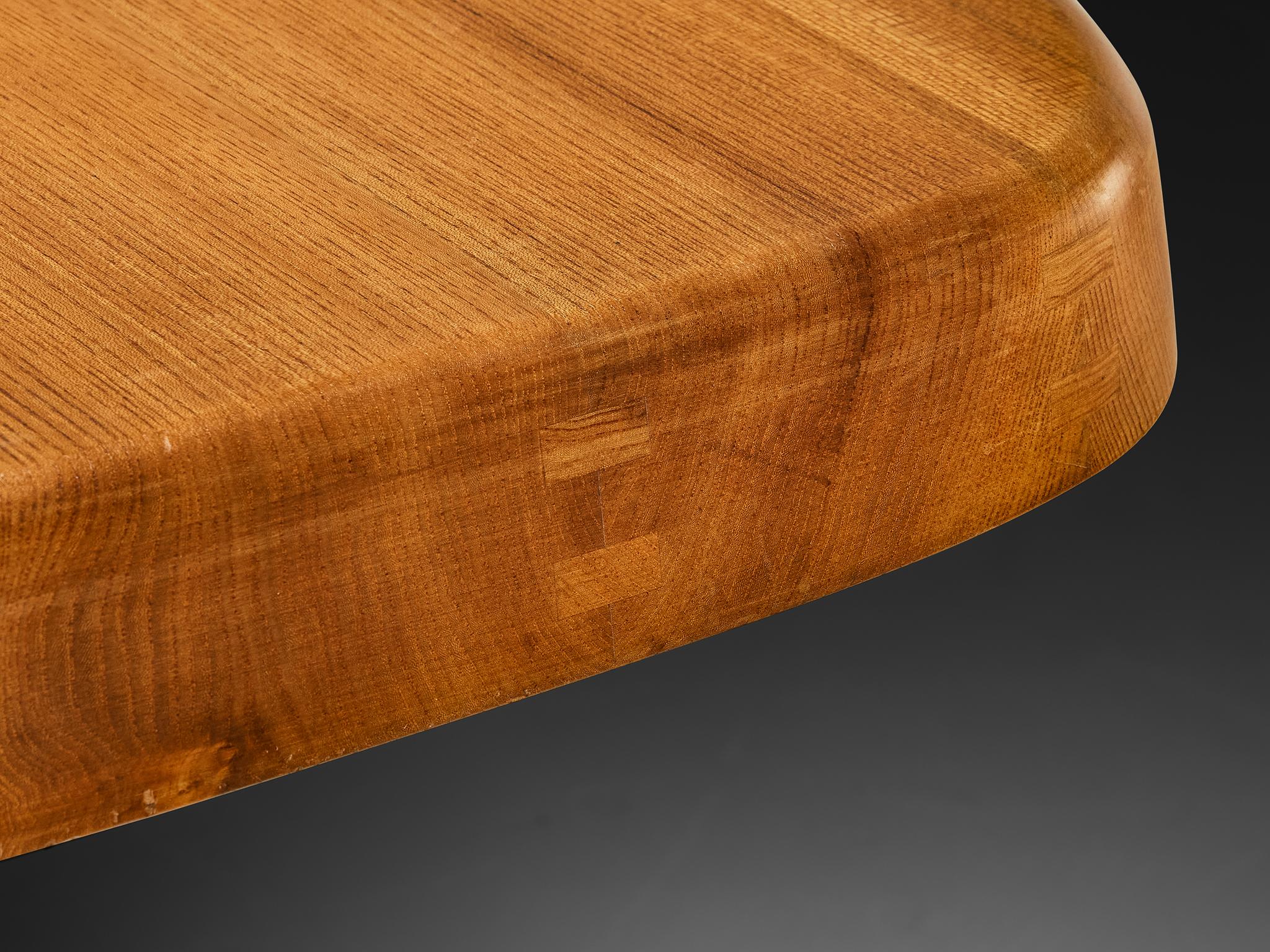 Early Pierre Chapo Aban 'T35D' Dining Table in Solid Elm For Sale 2