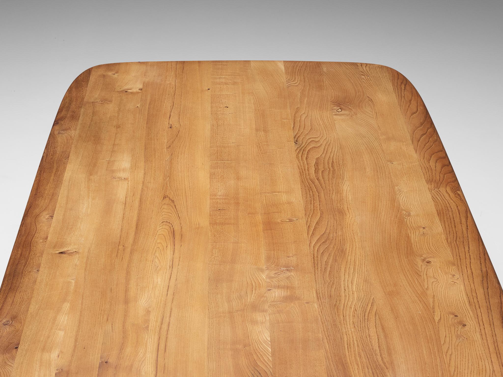 Early Pierre Chapo Aban 'T35D' Dining Table in Solid Elm  For Sale 3