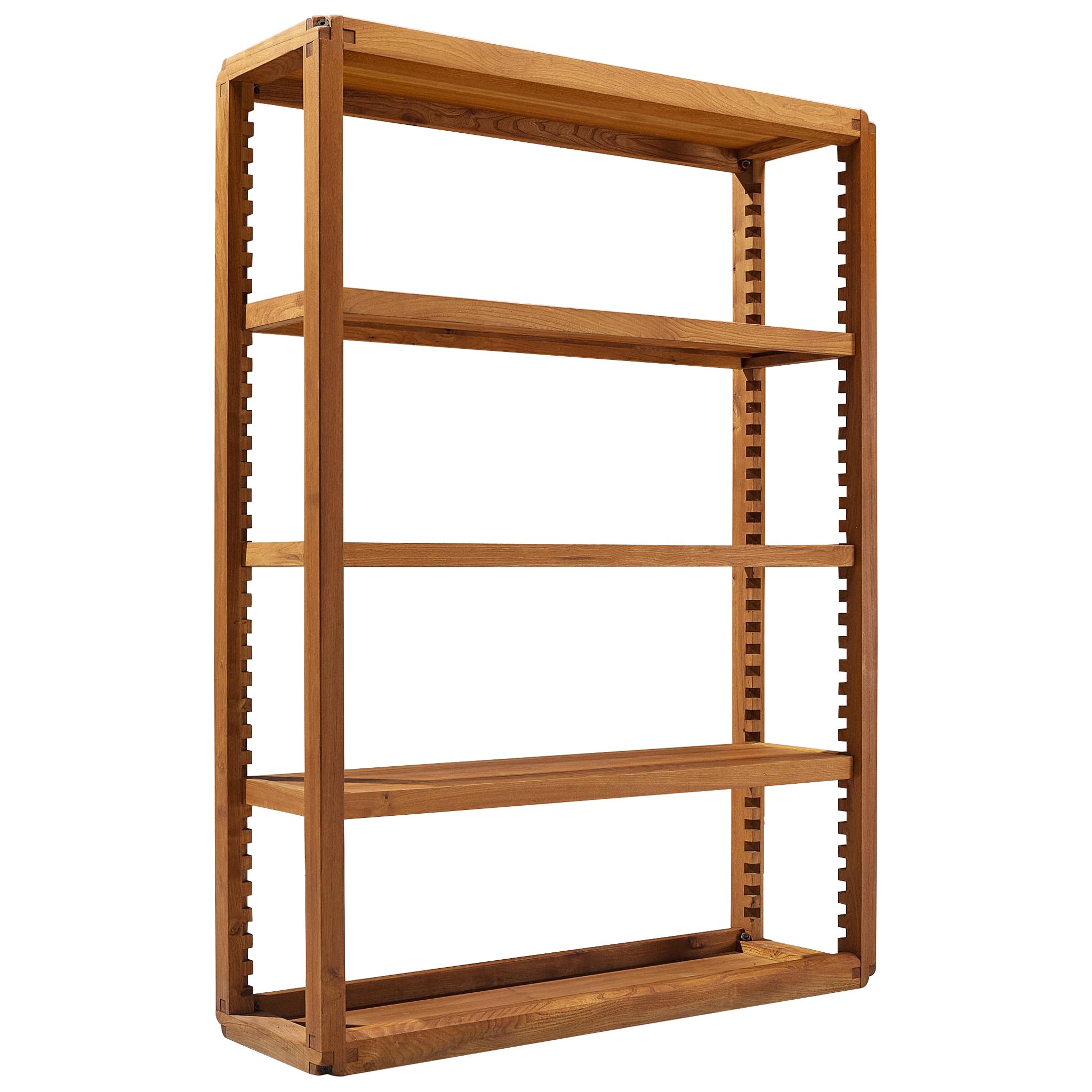 Early Pierre Chapo 'B10' Bookcase or Room Divider in Solid Elm For Sale