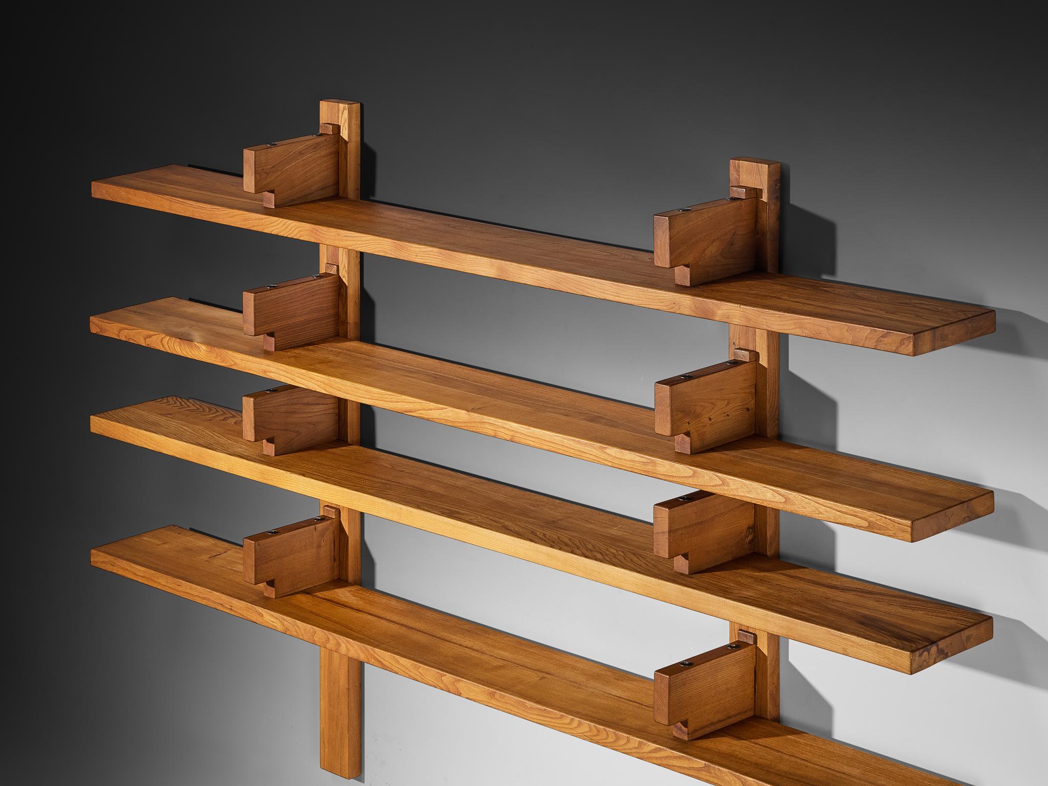 Early Pierre Chapo 'B17C' Bibliothèque in Solid Elm 283 cm / 111.42 in. in vendita 3