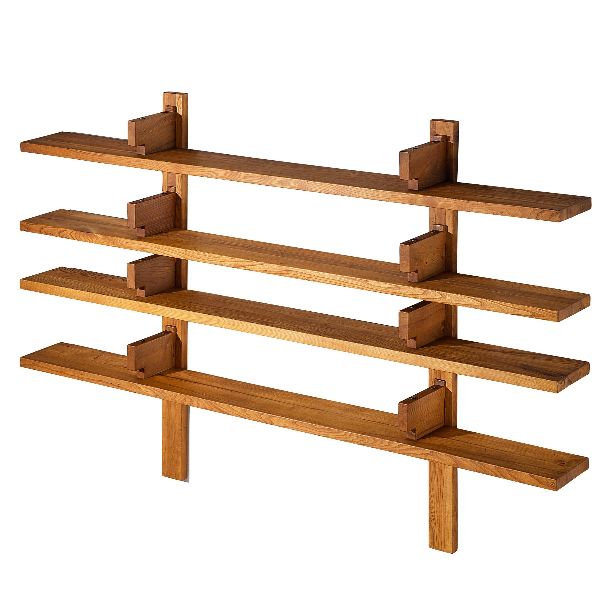 Early Pierre Chapo 
B17C
 Bibliothèque in Solid Elm 283 cm / 111.42 in. in vendita