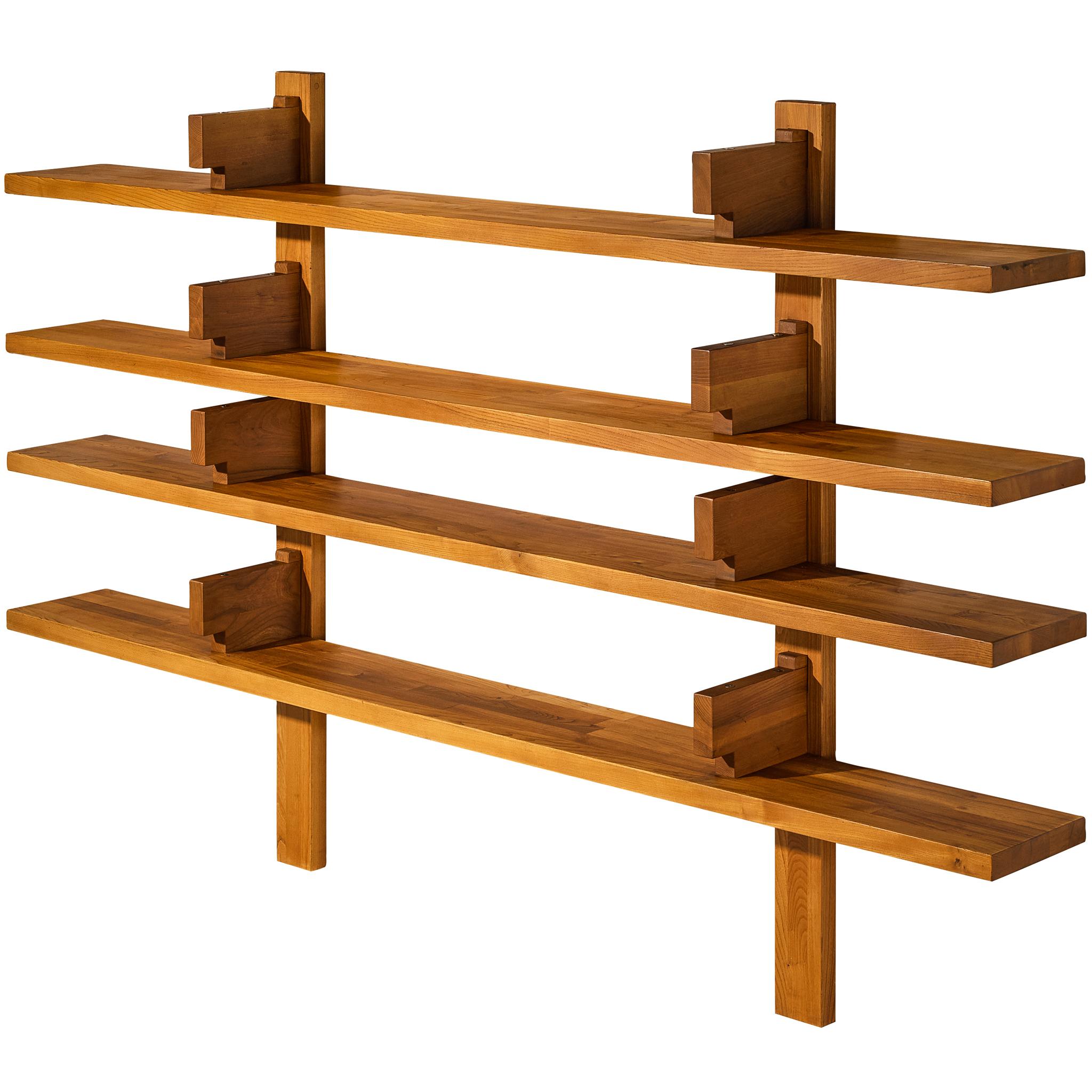 Early Pierre Chapo 'B17C' Bibliothèque in Solid Elm 284 cm / 111.81 in. For Sale