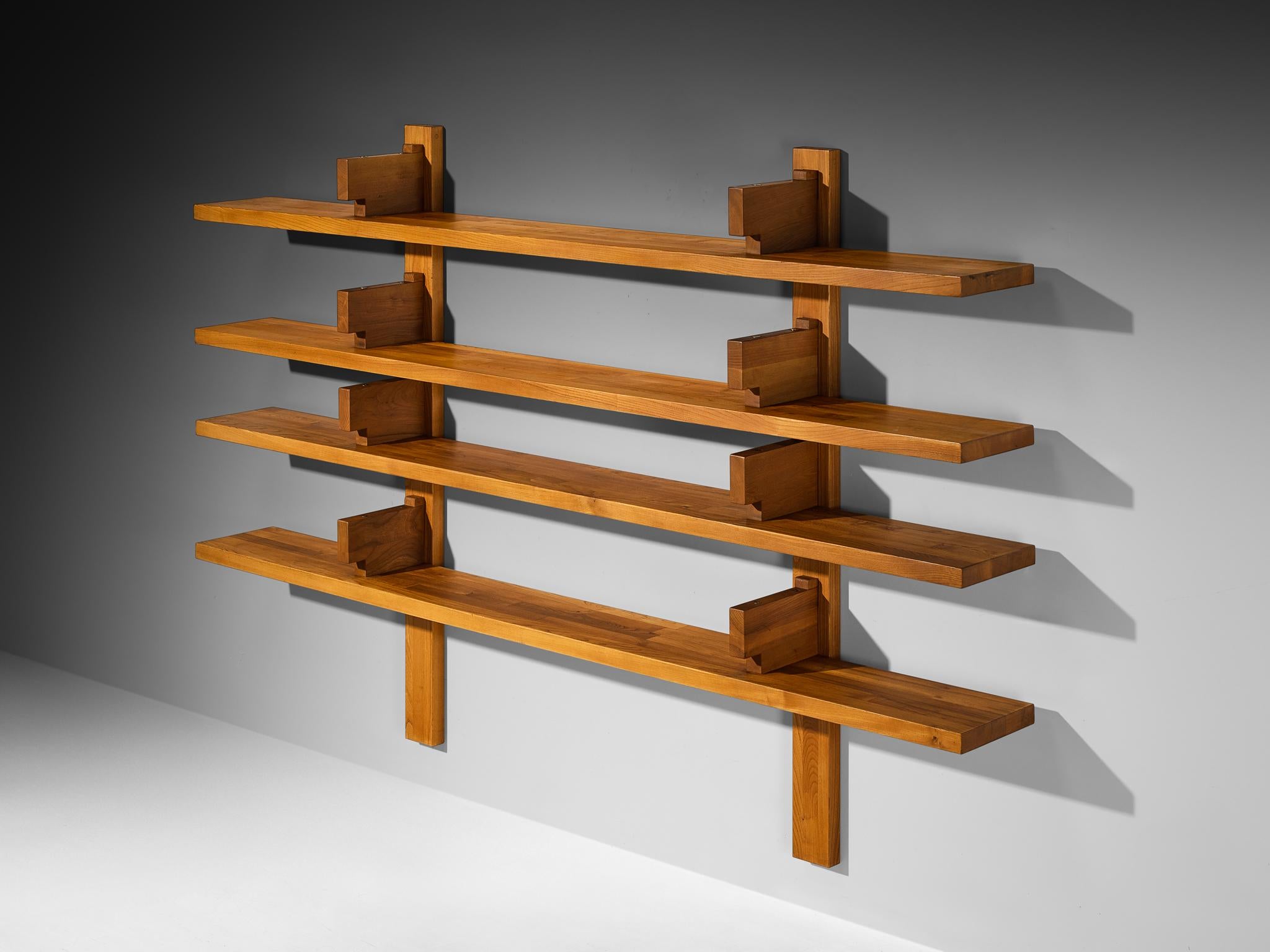 Pierre Chapo, 'Bibliothèque' wall unit bookshelf, largest version, model 'B17C', solid elm, France, design circa 1967

This wall unit, known as model ‘B17’, is an early edition designed by the French designer and master woodworker Pierre Chapo