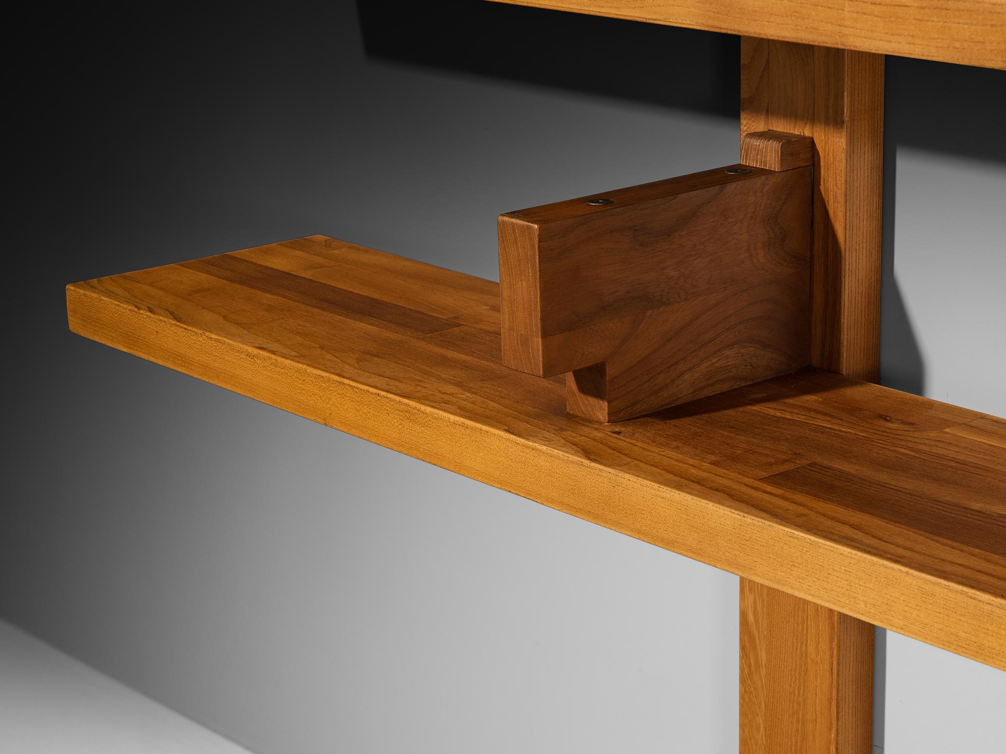 Early Pierre Chapo 'B17C' Bibliothèque in Solid Elm 284 cm / 111.81 in. For Sale 2