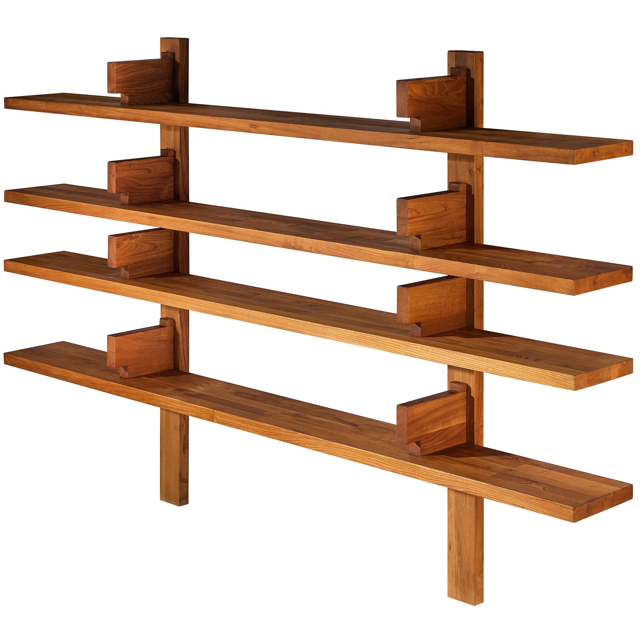 Early Pierre Chapo 'B17C' Bibliothèque in Solid Elm 284 cm / 111.81 in.