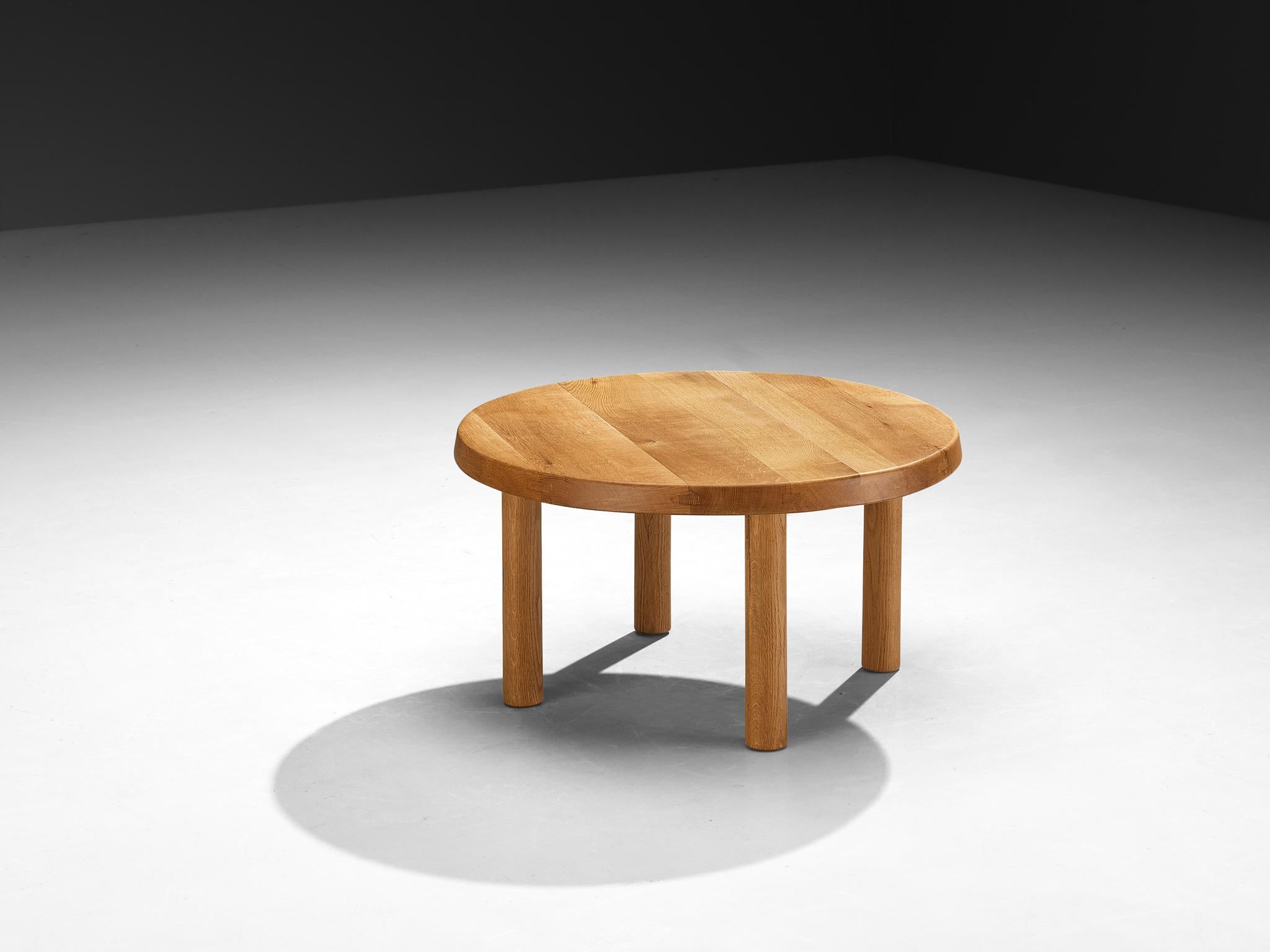 Mid-Century Modern Early Pierre Chapo CUSTOM MADE Table basse 'T02' en chêne Solid en vente