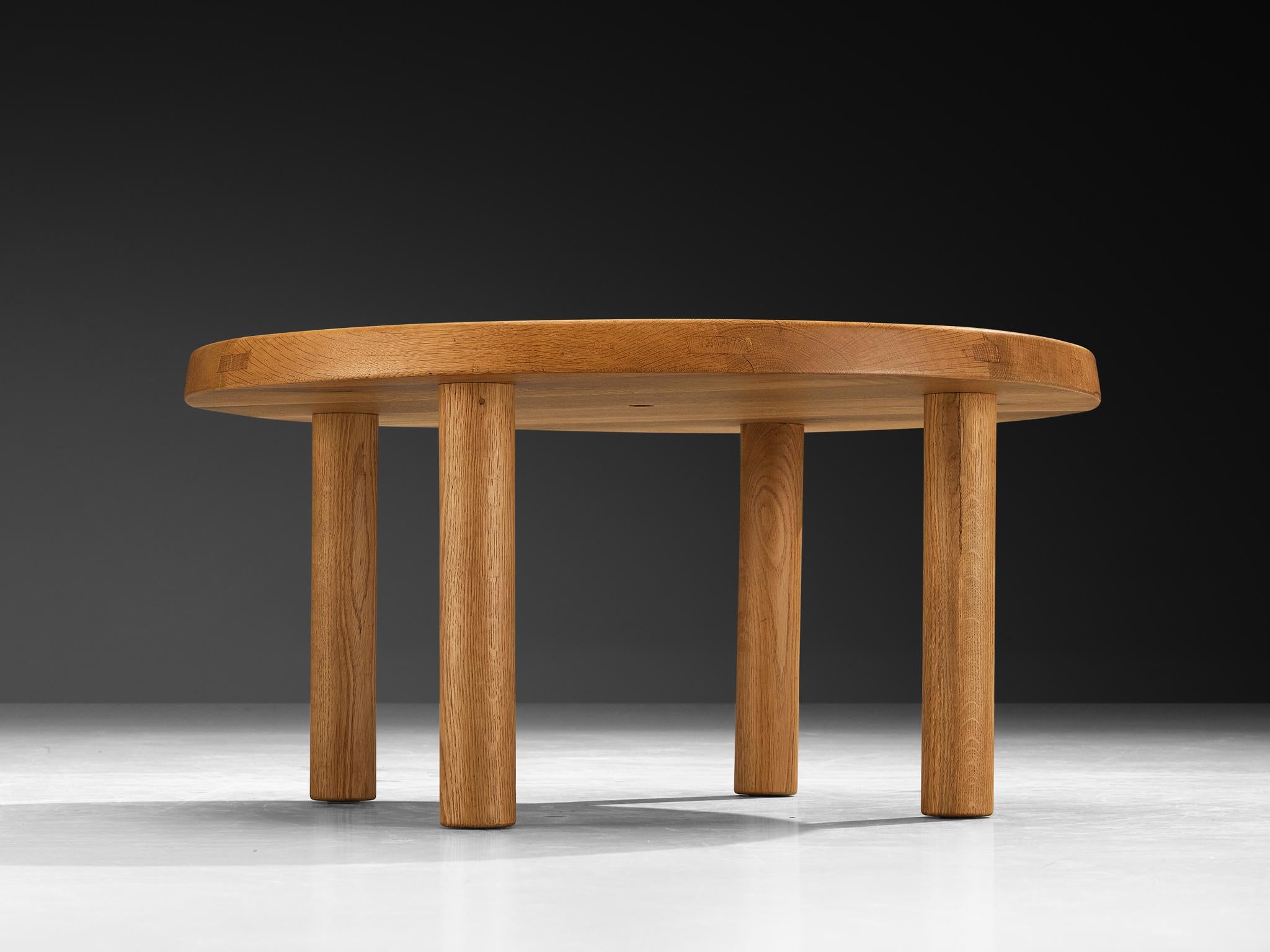 Early Pierre Chapo CUSTOM MADE Table basse 'T02' en chêne Solid Bon état - En vente à Waalwijk, NL