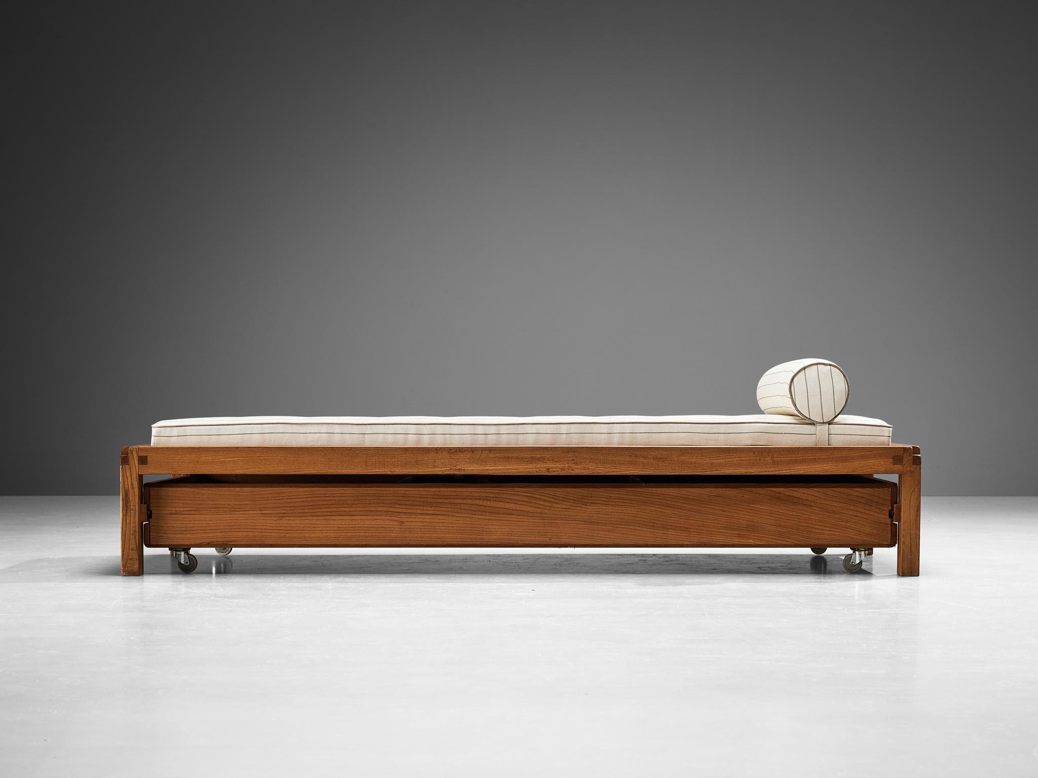 Mid-Century Modern Early Pierre Chapo Daybed in Solid Elm